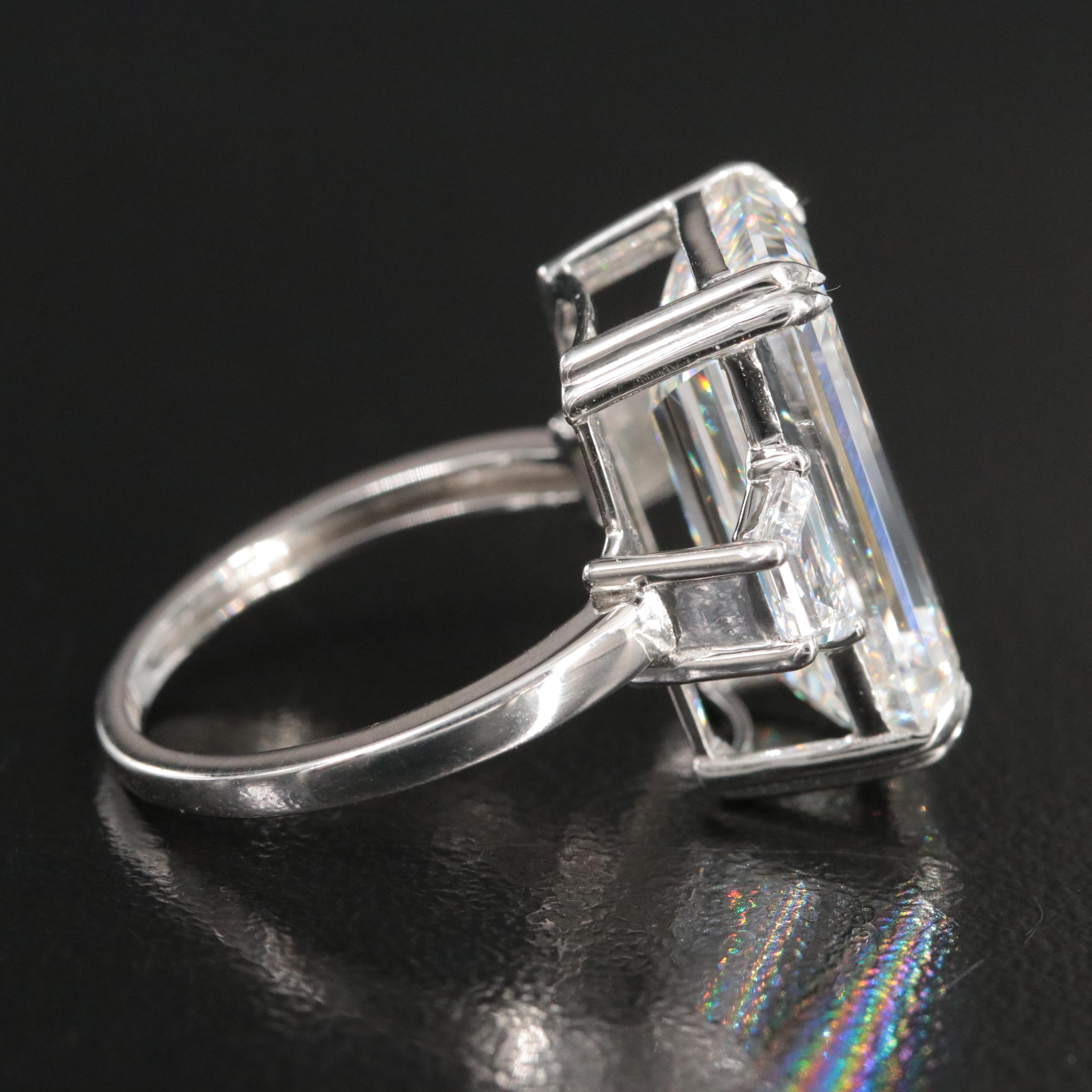 Platinum 12.54 CTW Lab Grown Diamond Ring with IGI Report