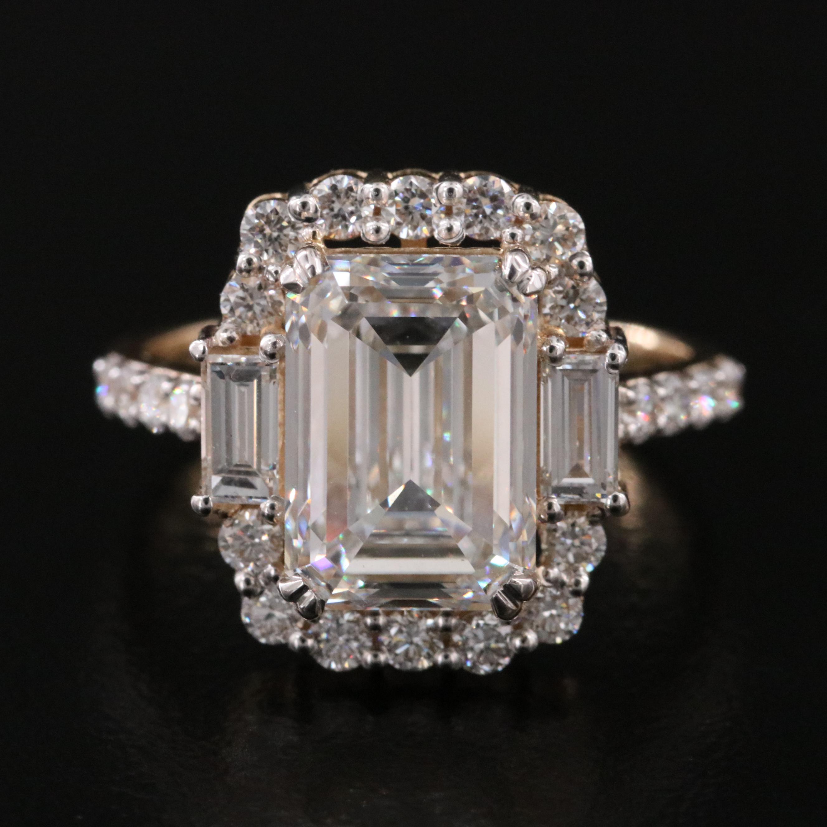 14K 5.24 CTW Lab Grown Diamond Ring with IGI Report