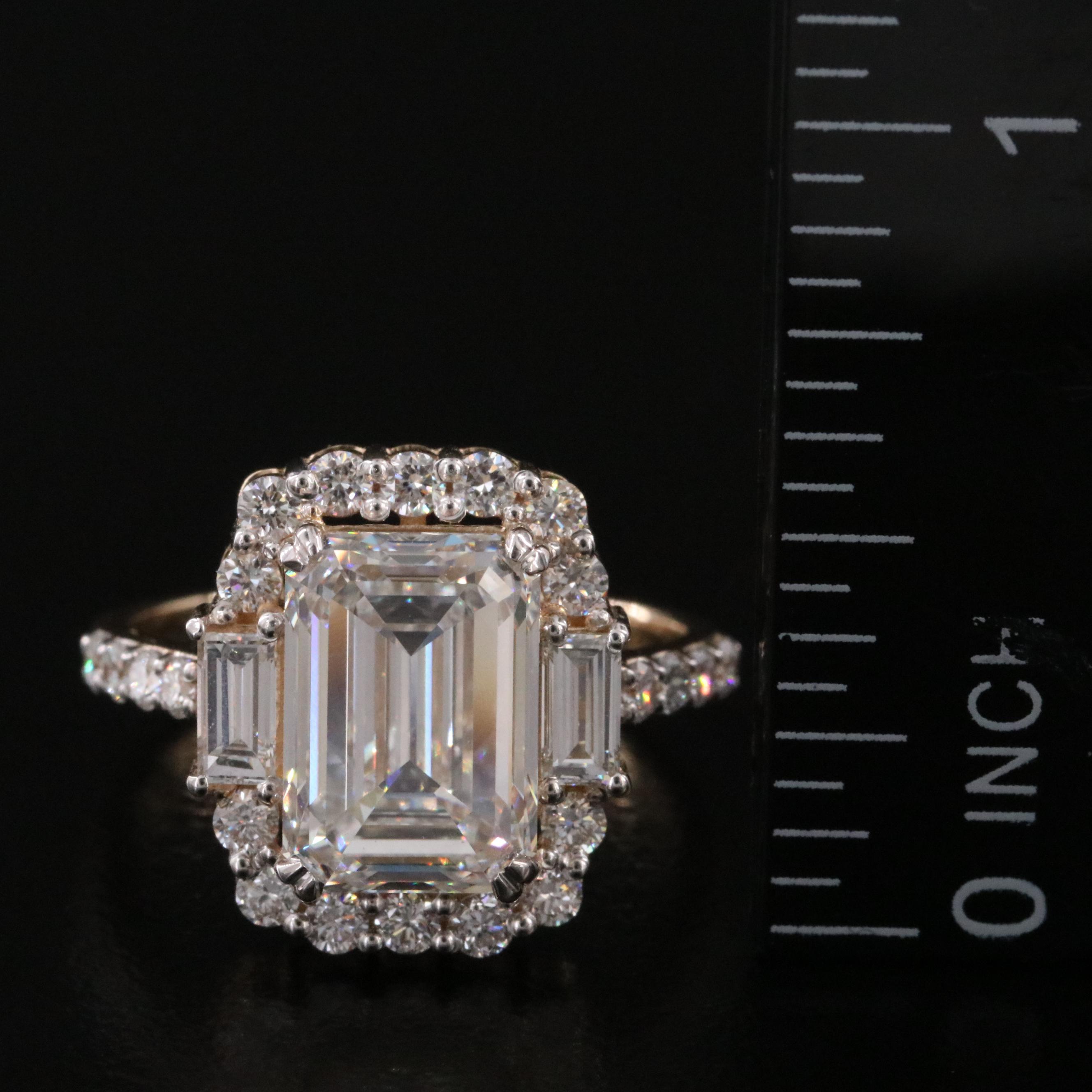 14K 5.24 CTW Lab Grown Diamond Ring with IGI Report