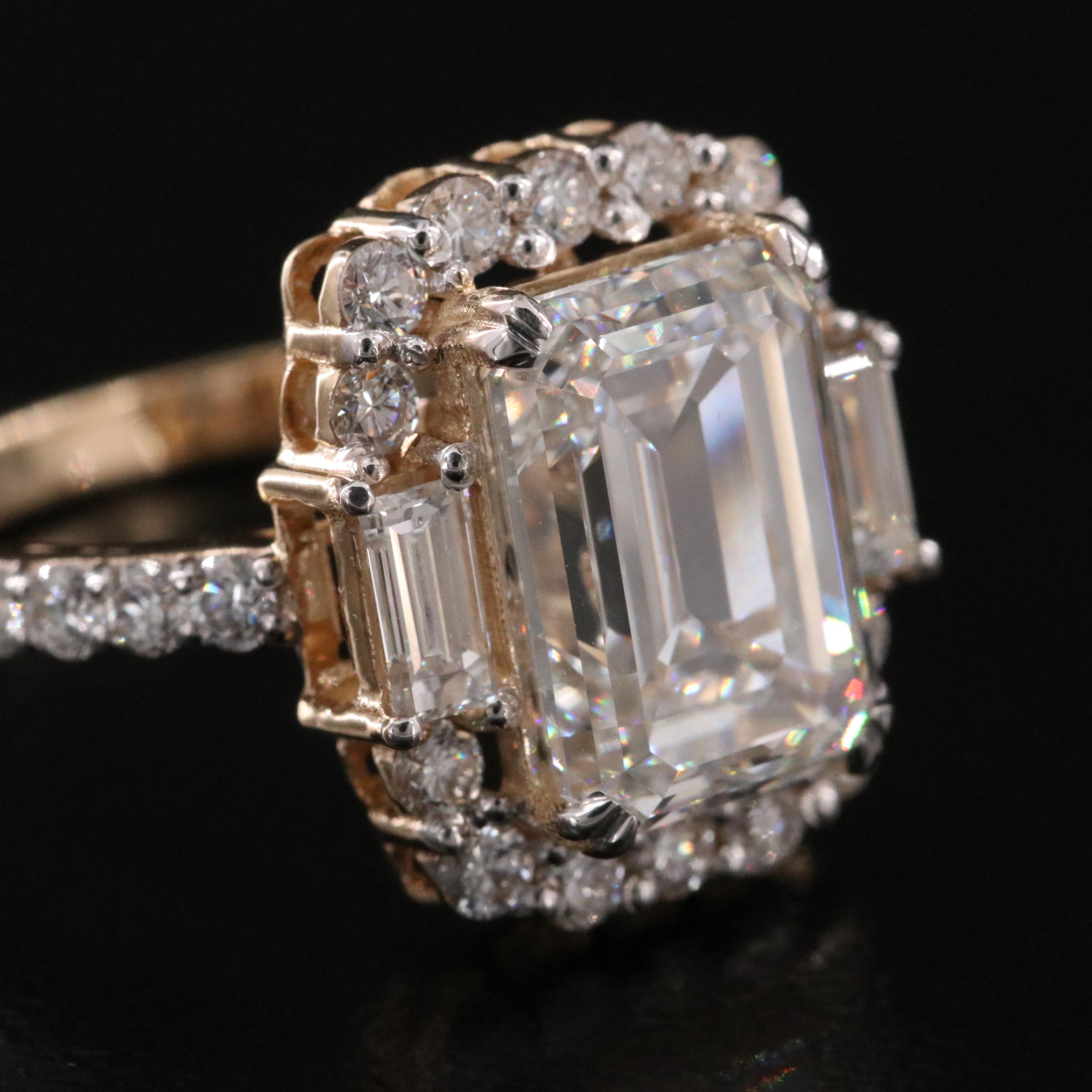 14K 5.24 CTW Lab Grown Diamond Ring with IGI Report