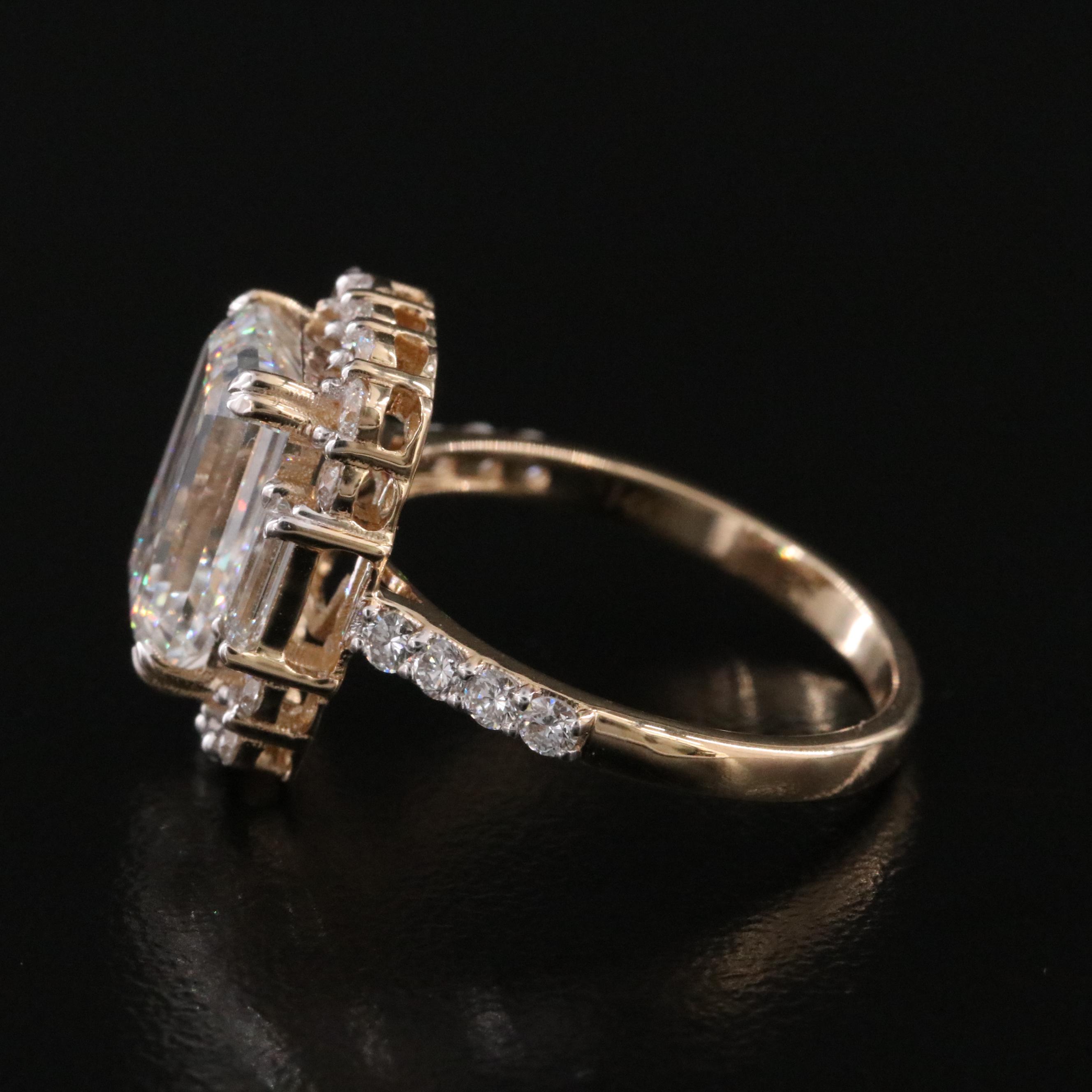 14K 5.24 CTW Lab Grown Diamond Ring with IGI Report