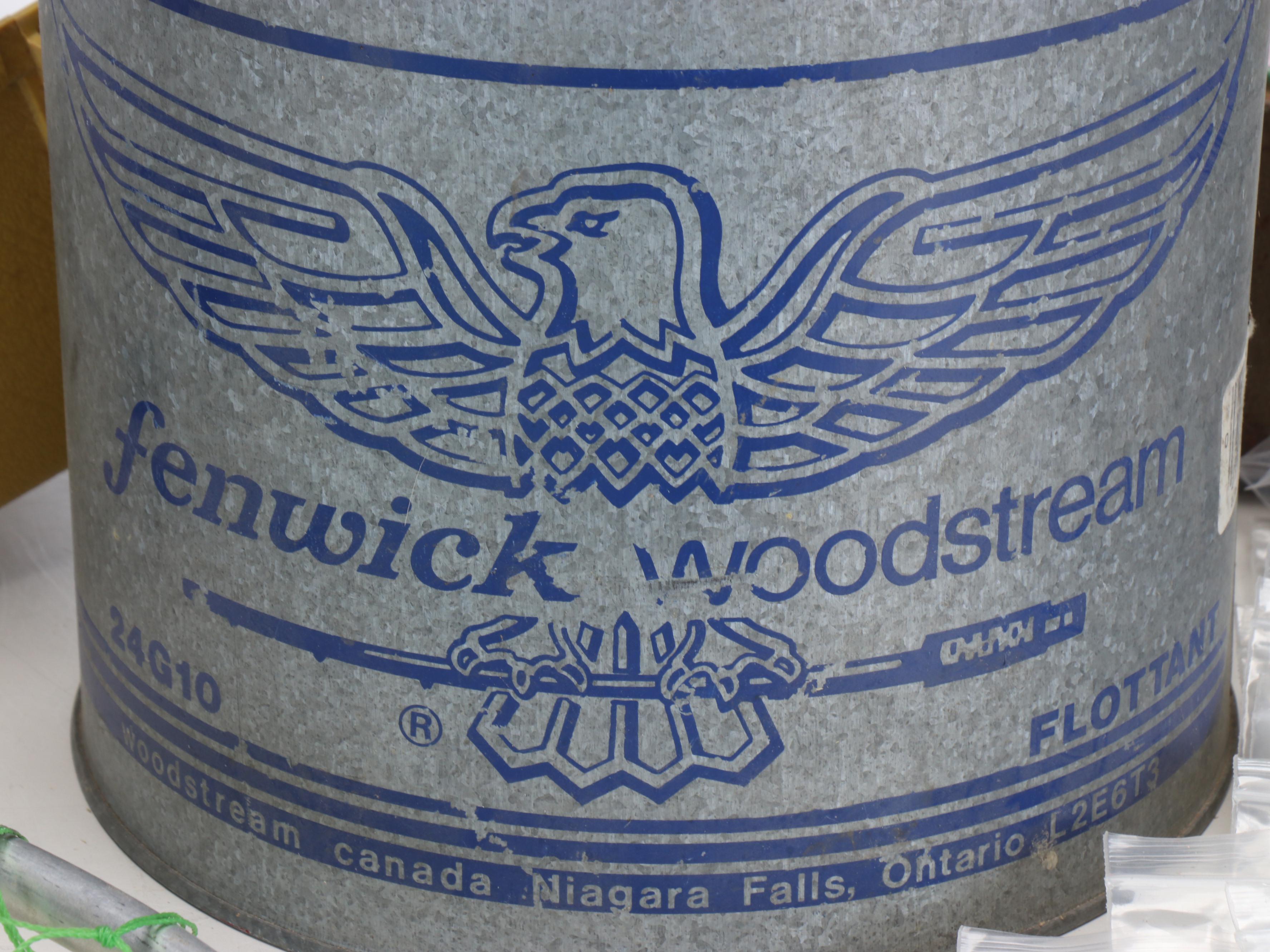 Fenwick Woodstream Minnow Bucket with Tackle Boxes, Lures and More