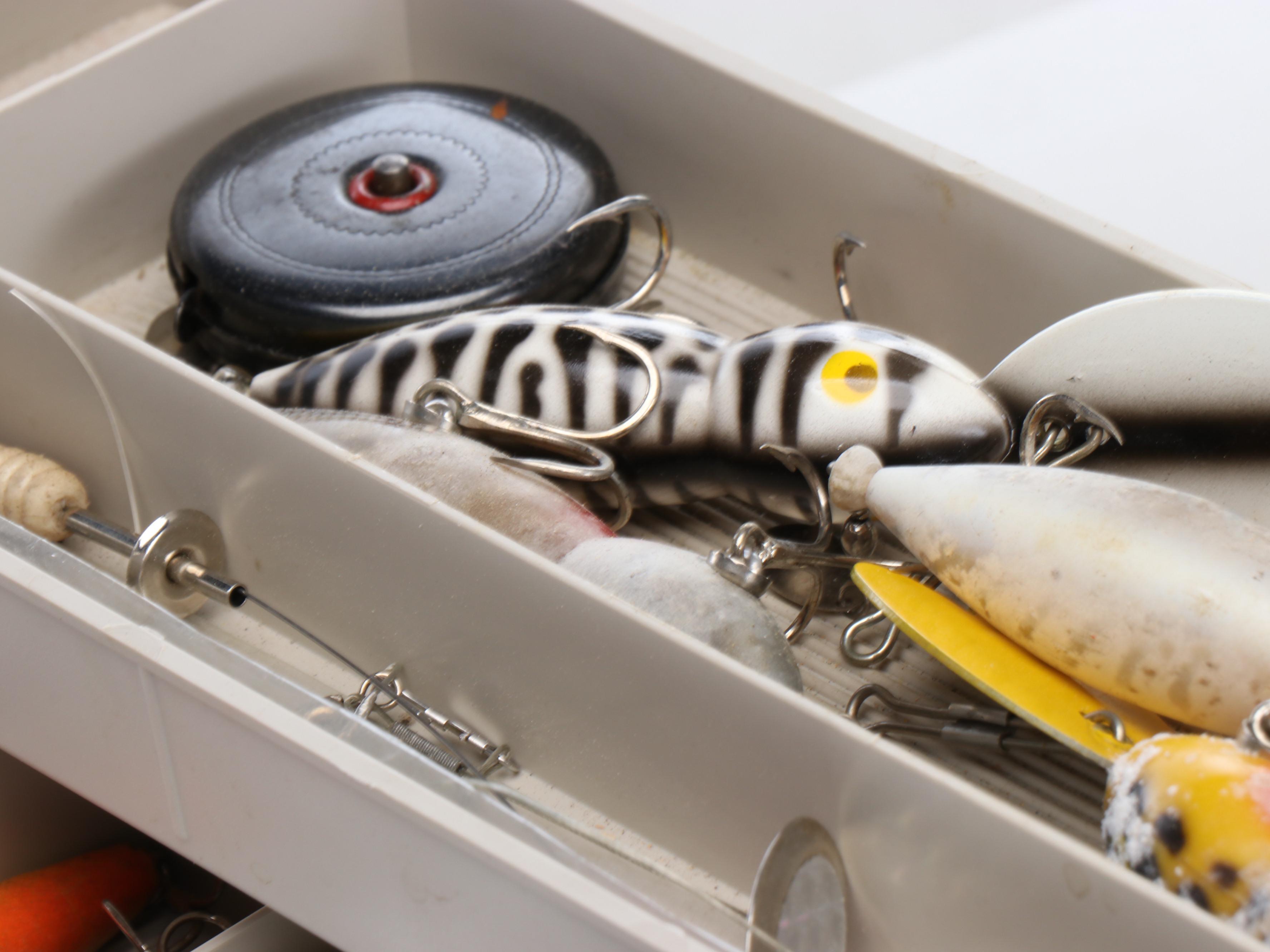 Fenwick Woodstream Minnow Bucket with Tackle Boxes, Lures and More