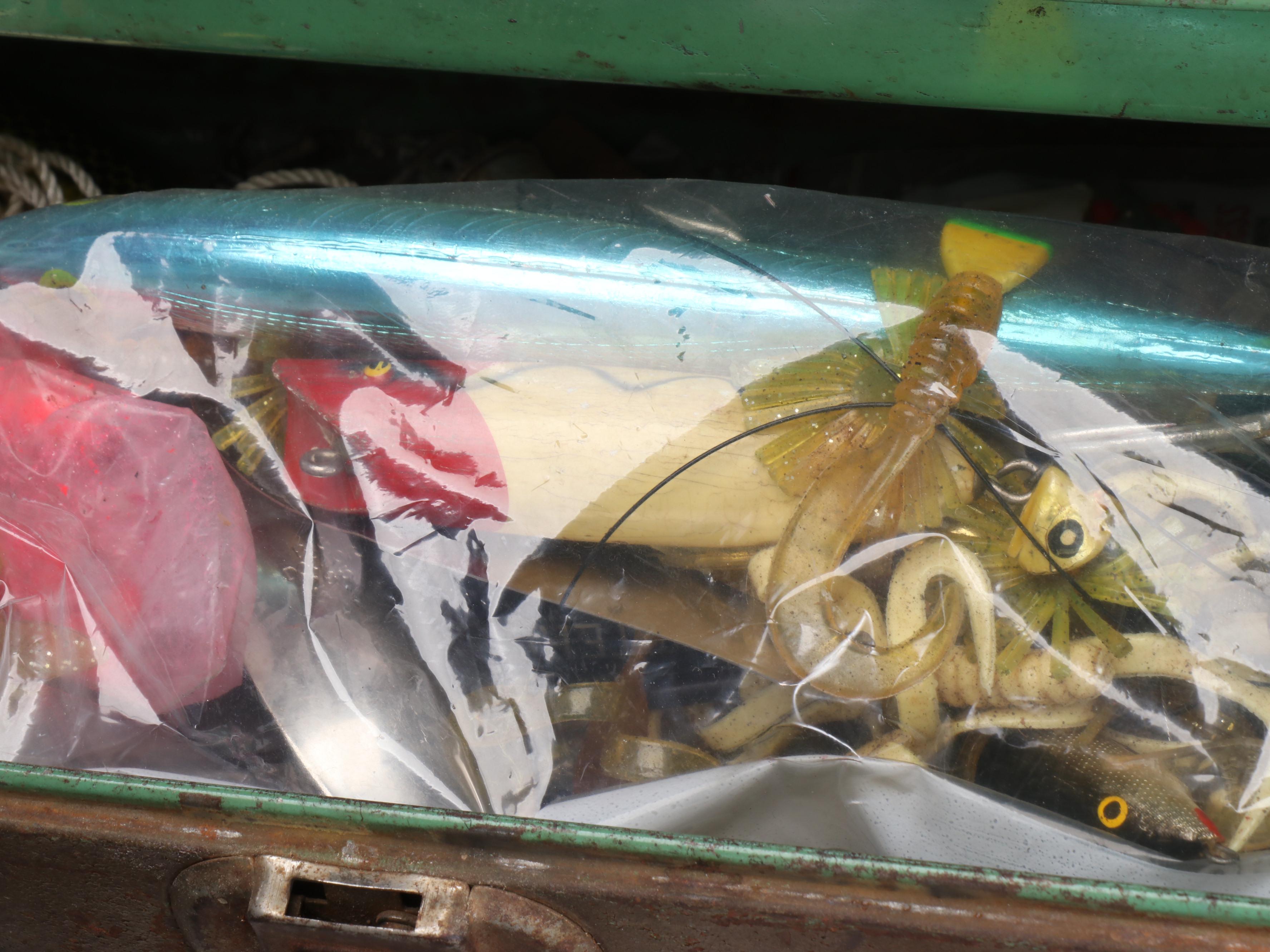 Fenwick Woodstream Minnow Bucket with Tackle Boxes, Lures and More