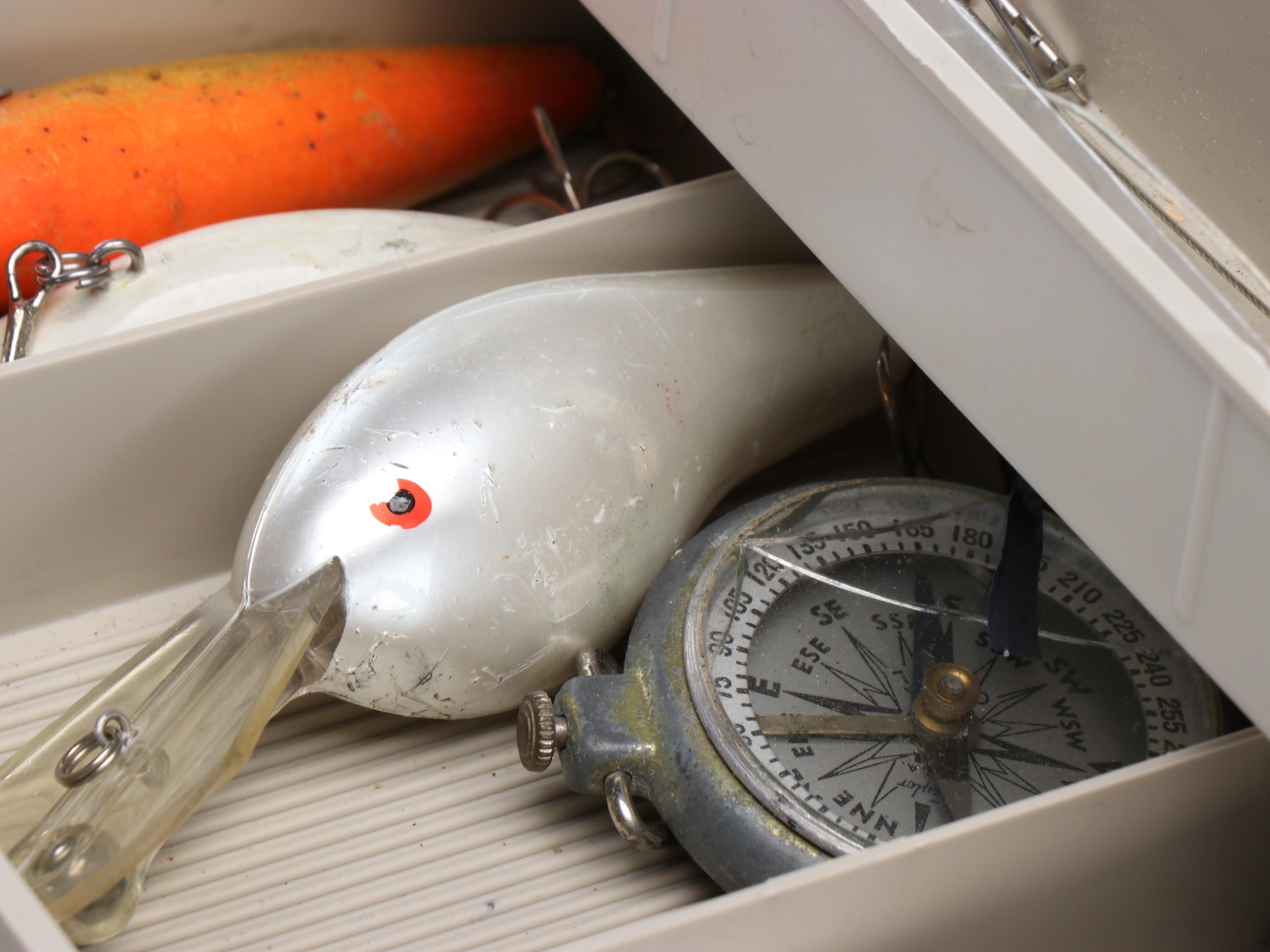 Fenwick Woodstream Minnow Bucket with Tackle Boxes, Lures and More