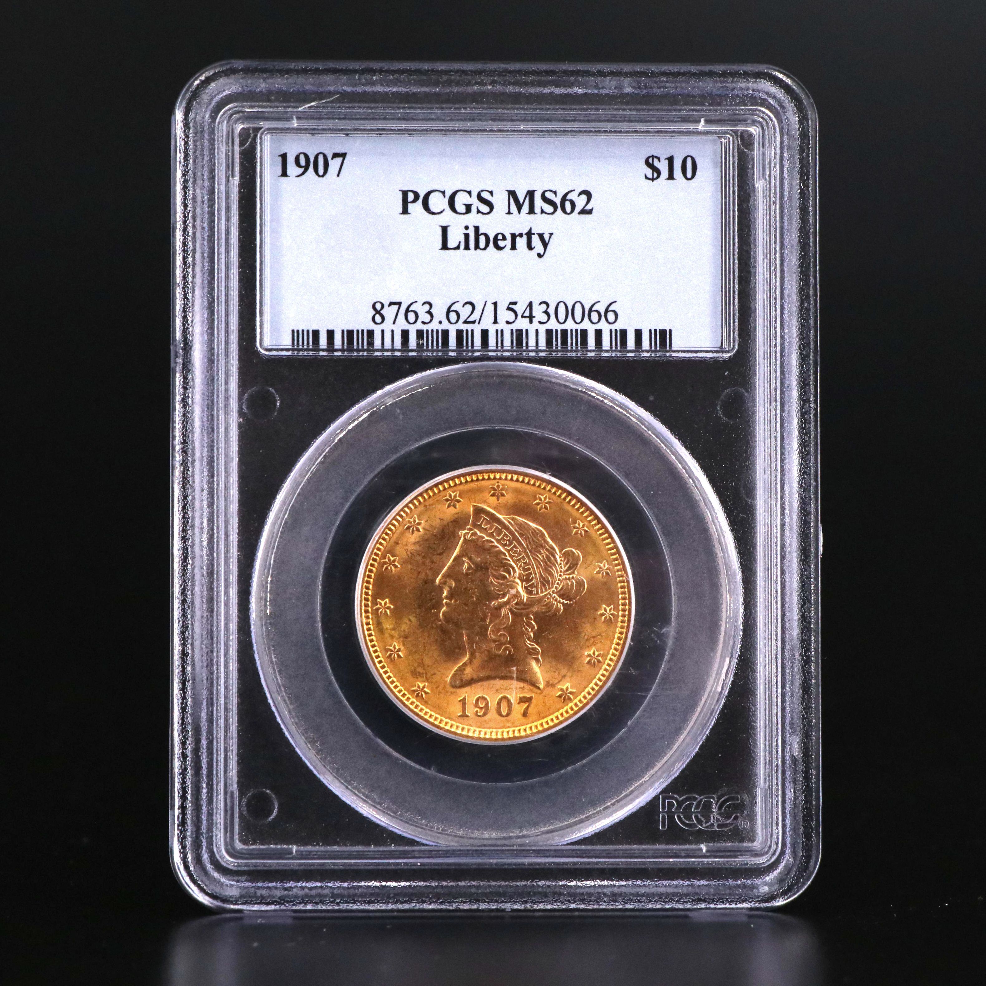 PCGS MS62 1907 Liberty Head $10 Gold Coin