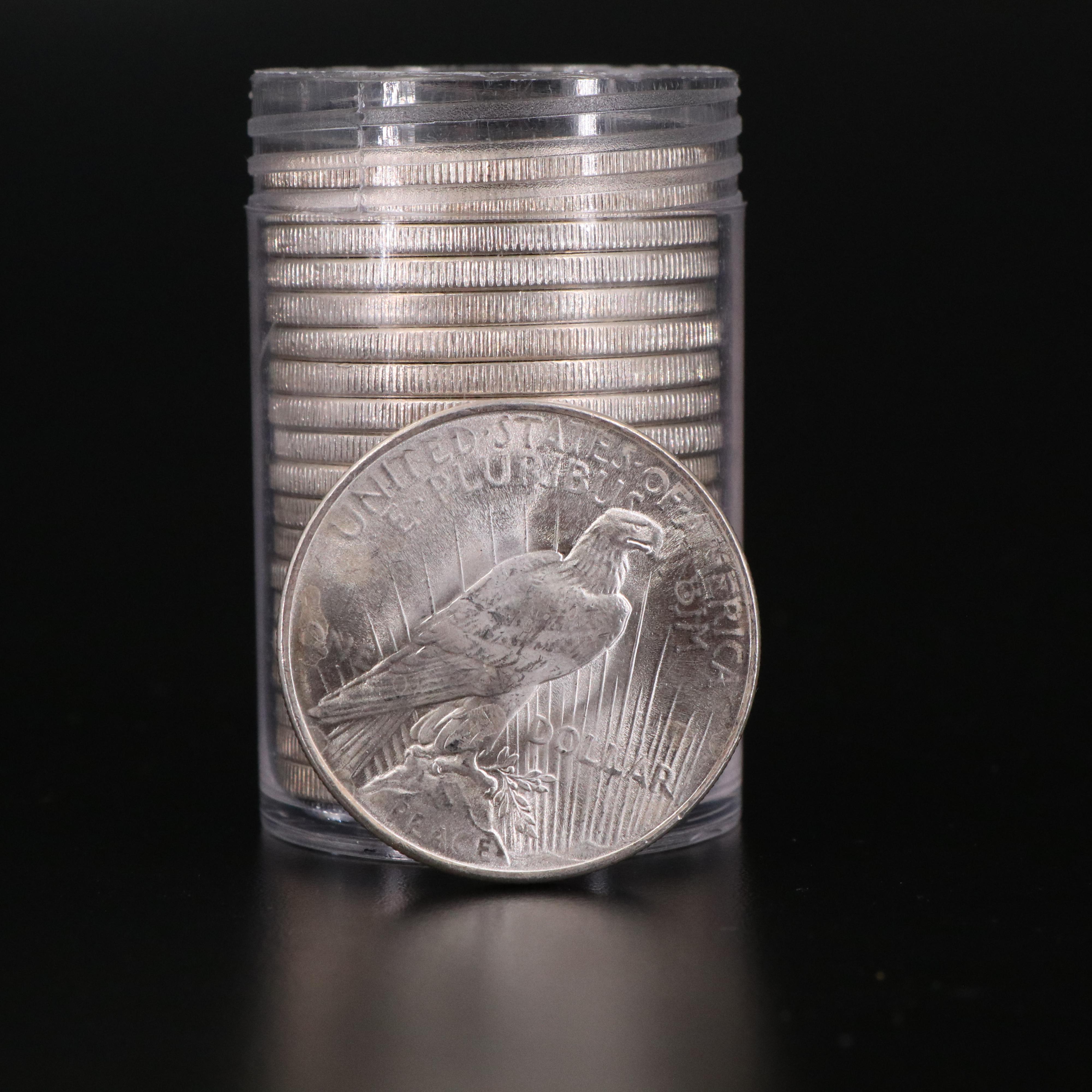 Thirty Uncirculated Peace Silver Dollars