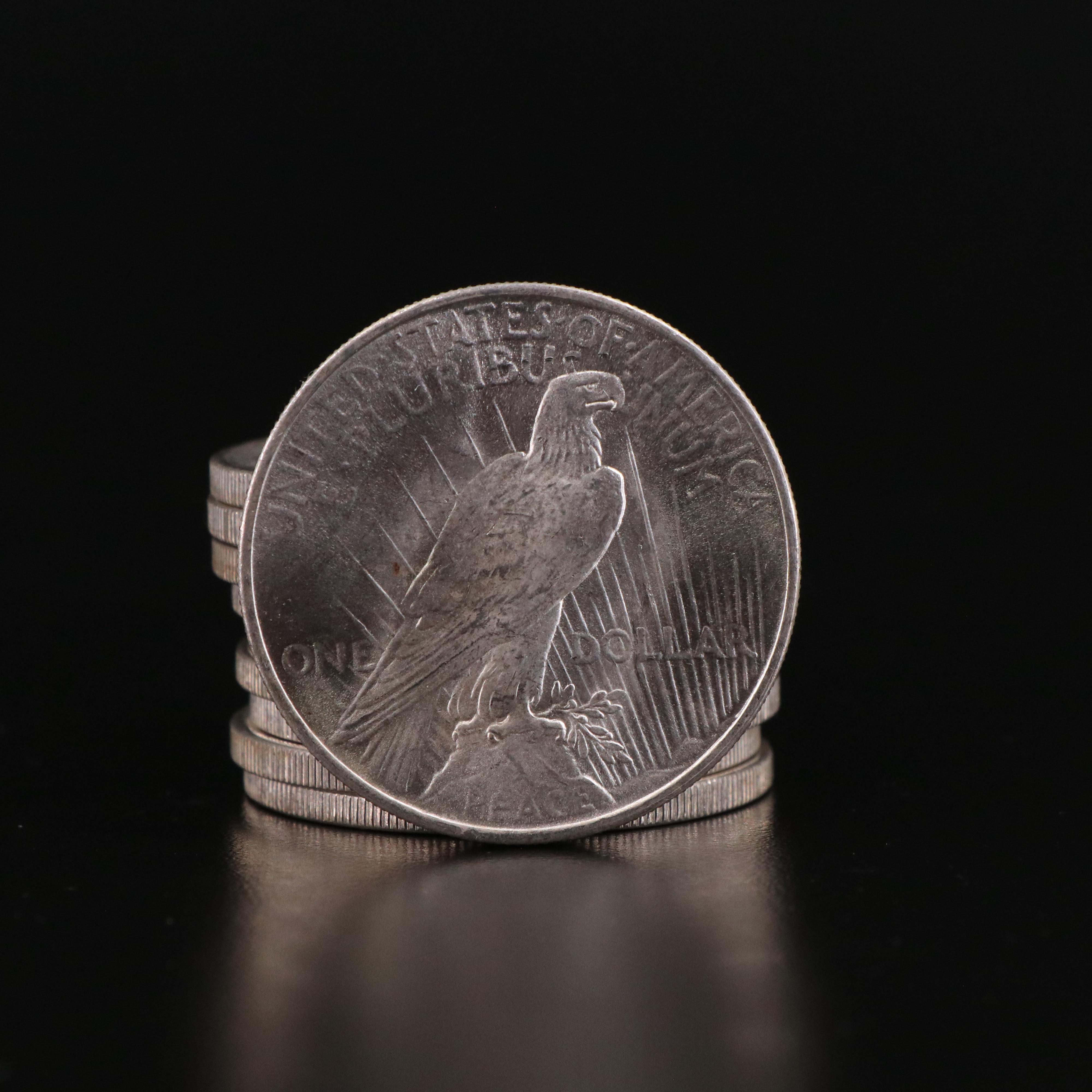 Thirty Uncirculated Peace Silver Dollars