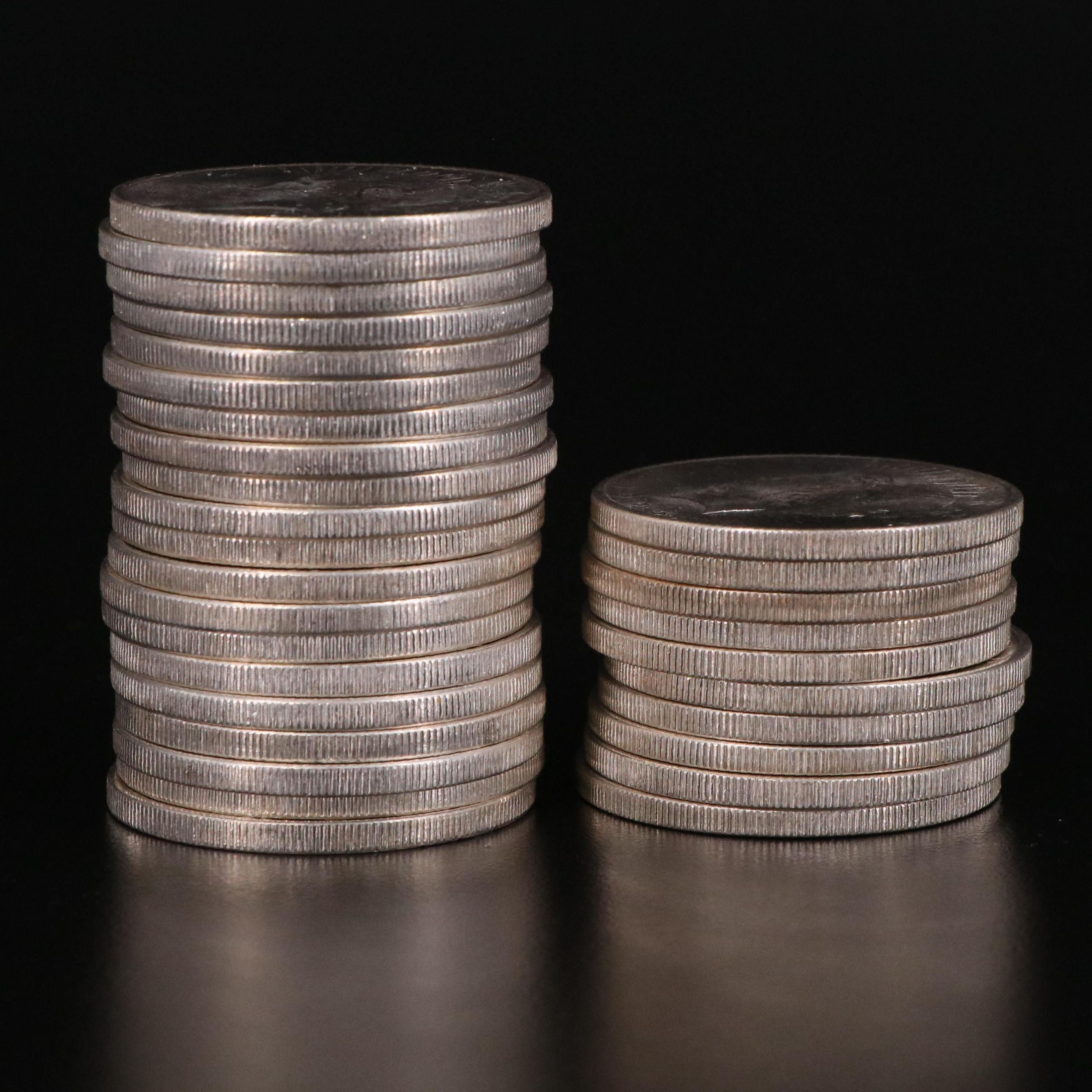 Thirty Uncirculated Peace Silver Dollars