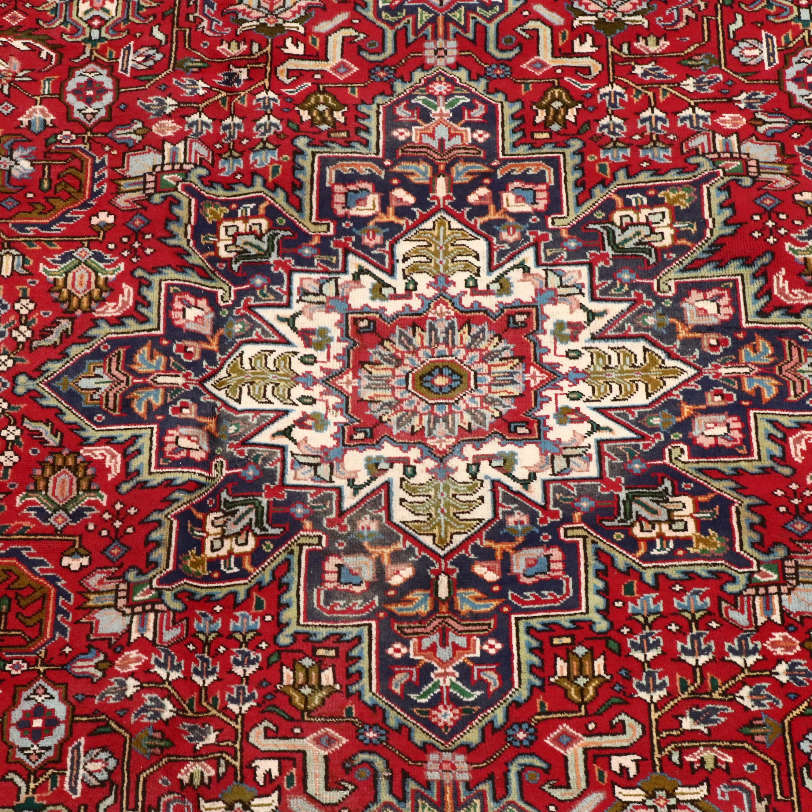 8' x 11'5 Hand-Knotted Persian Heriz Area Rug