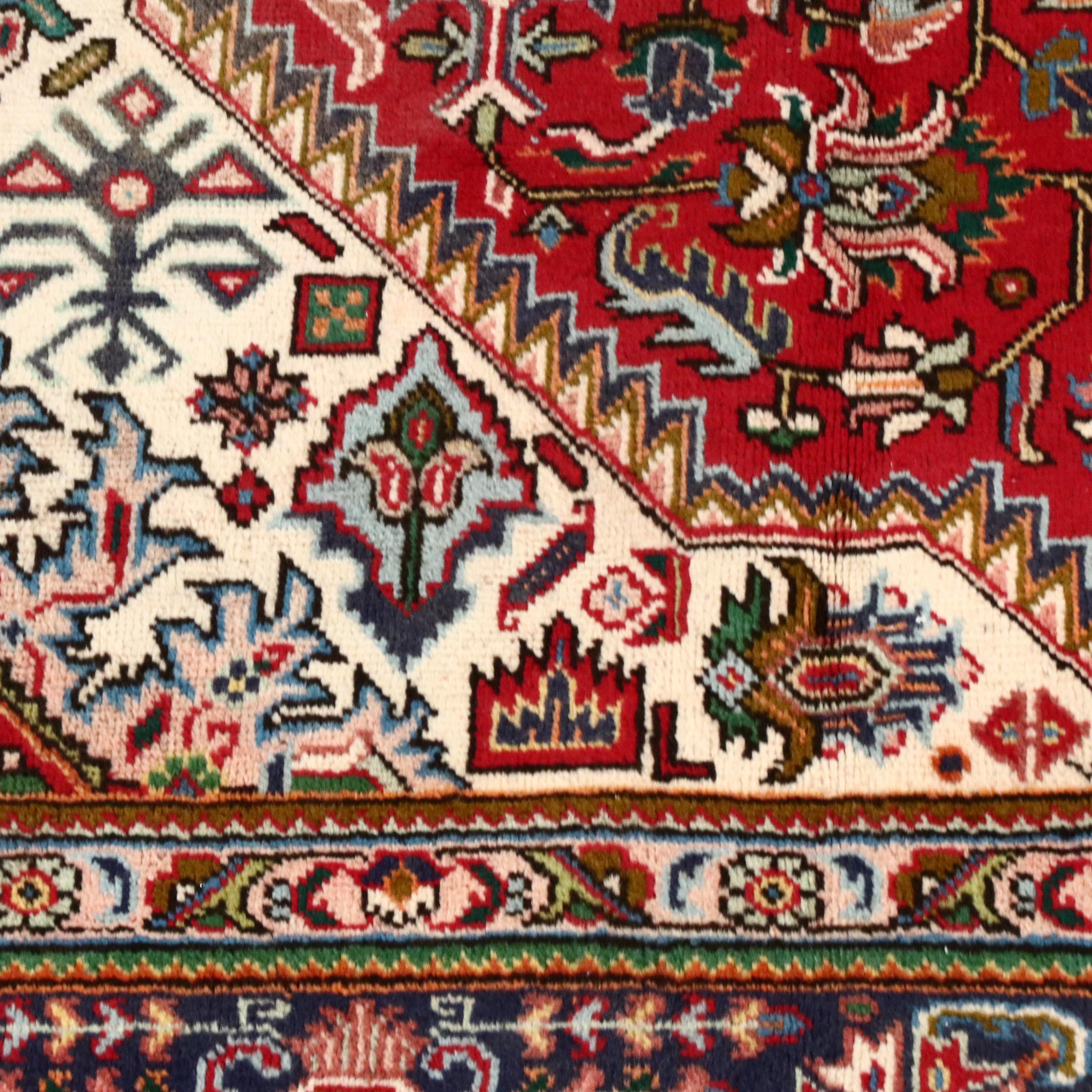 8' x 11'5 Hand-Knotted Persian Heriz Area Rug