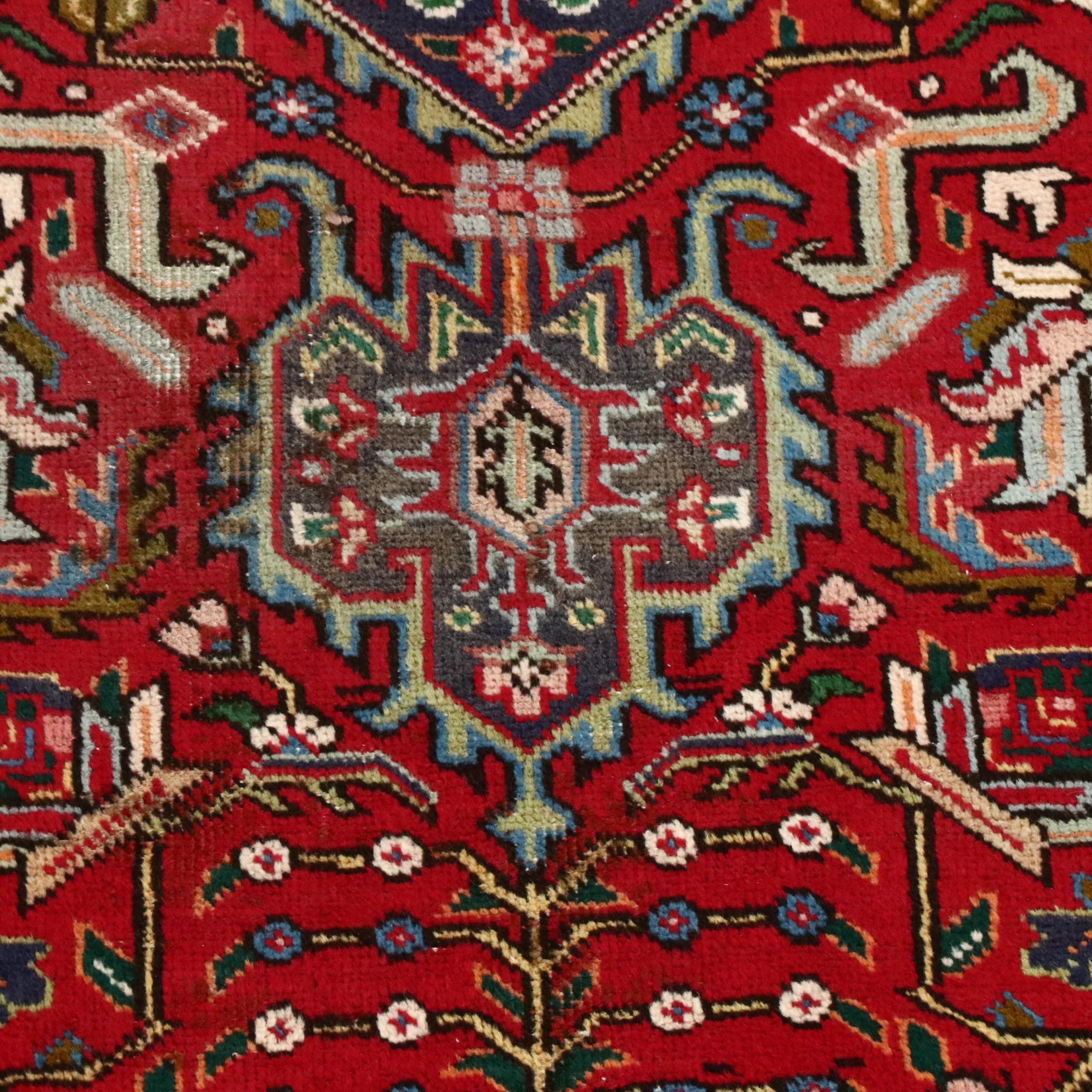 8' x 11'5 Hand-Knotted Persian Heriz Area Rug