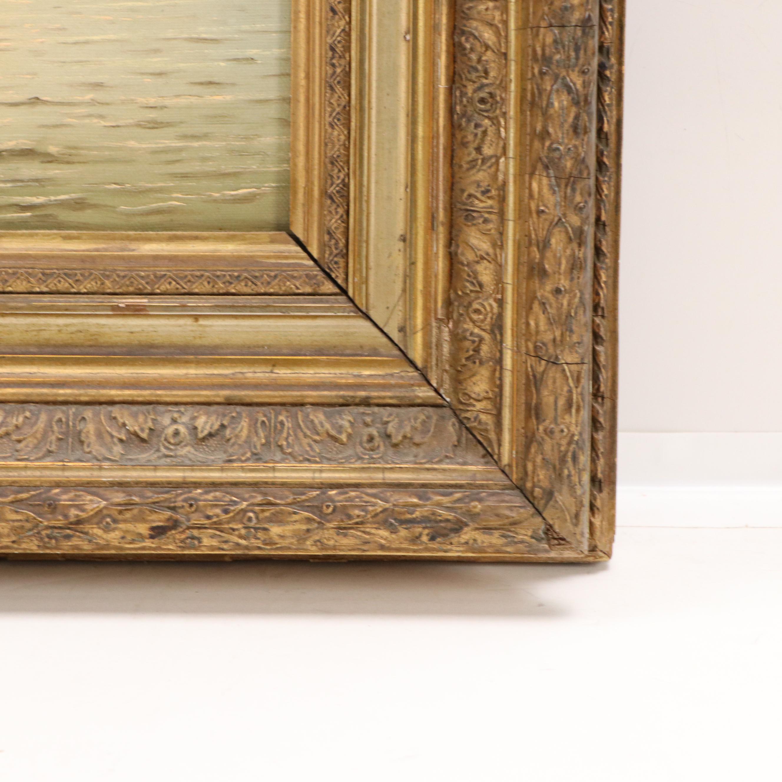 Northern European Lake Landscape Oil Painting, Late 19th Century