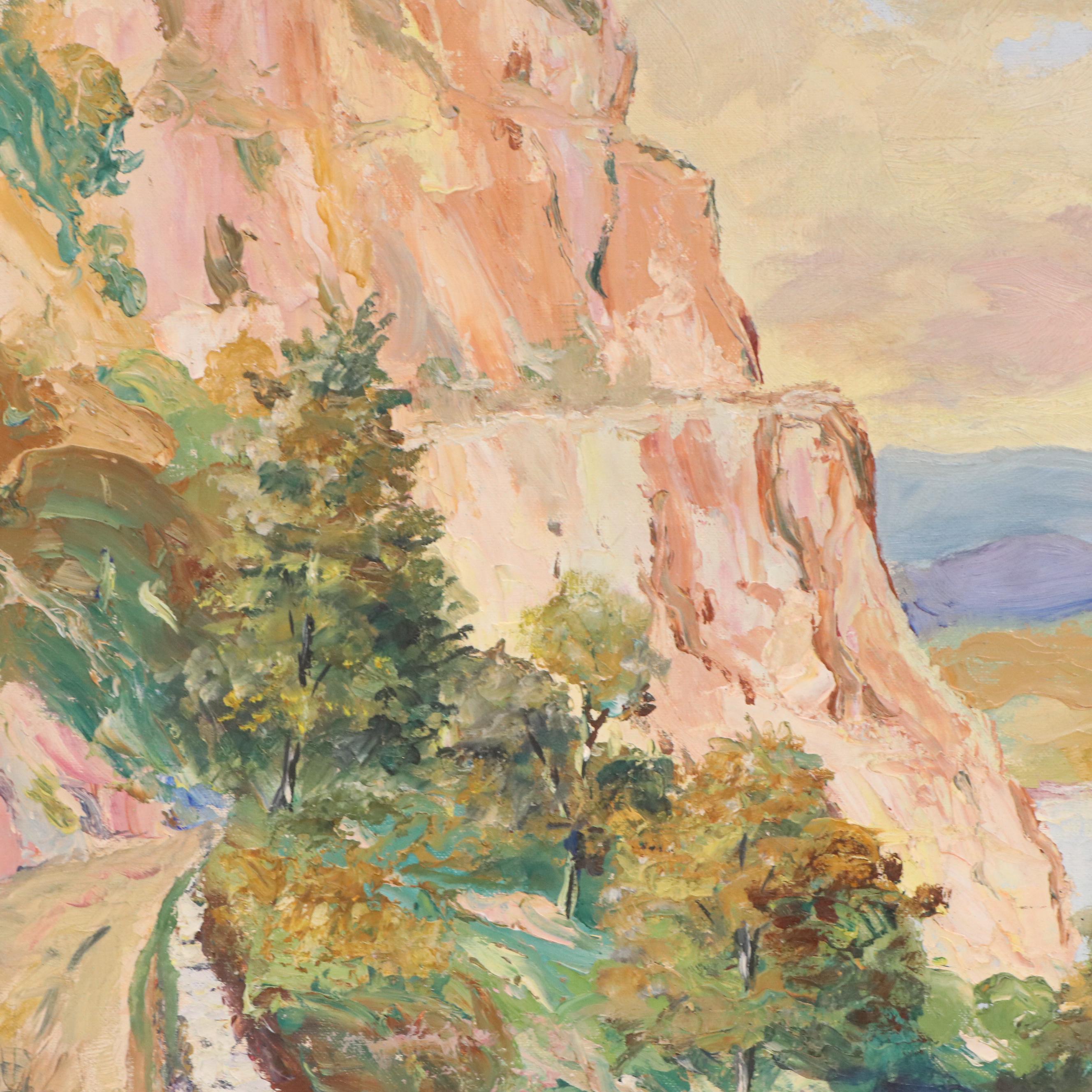 Gaile Landscape Oil Painting "Storm King Highway"