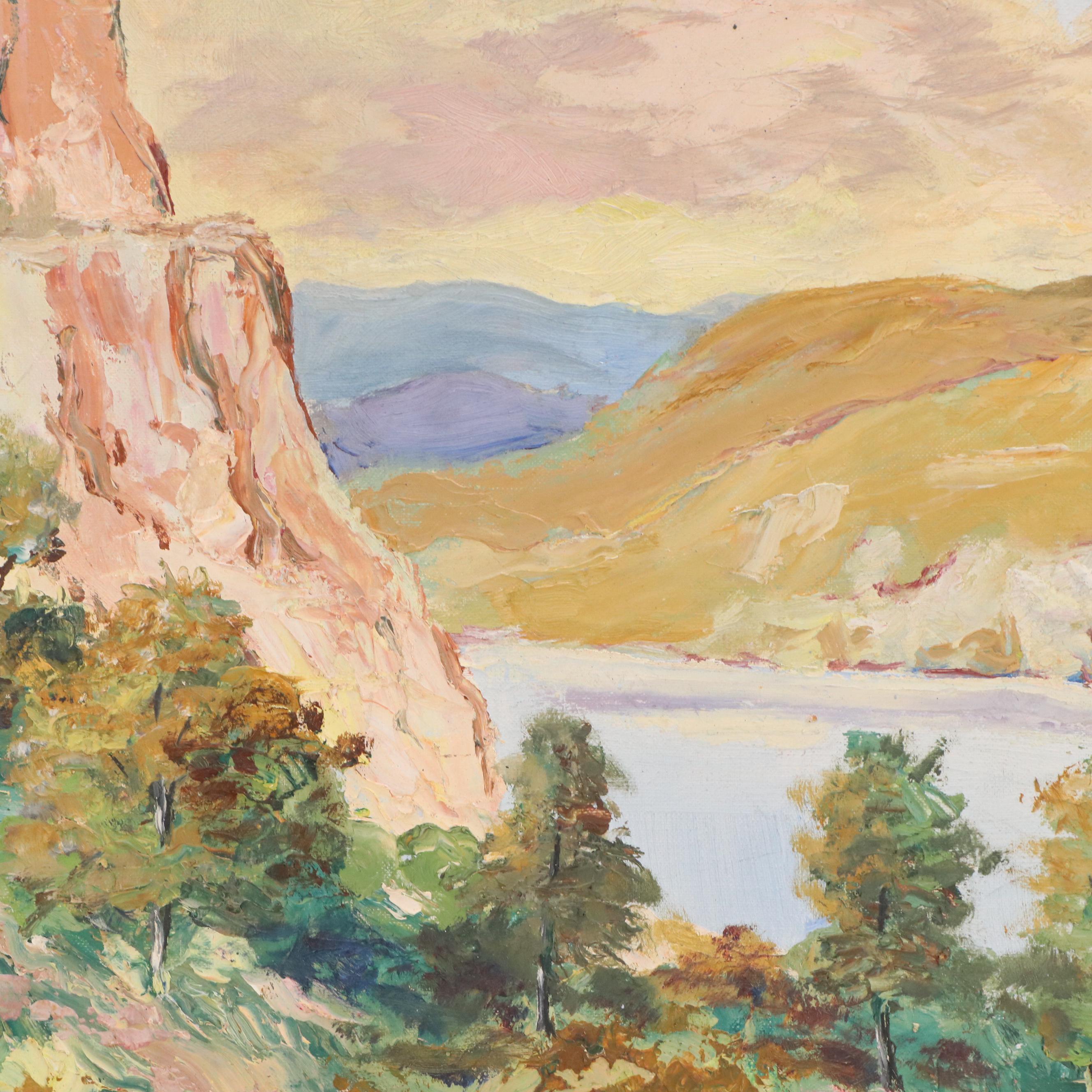 Gaile Landscape Oil Painting "Storm King Highway"