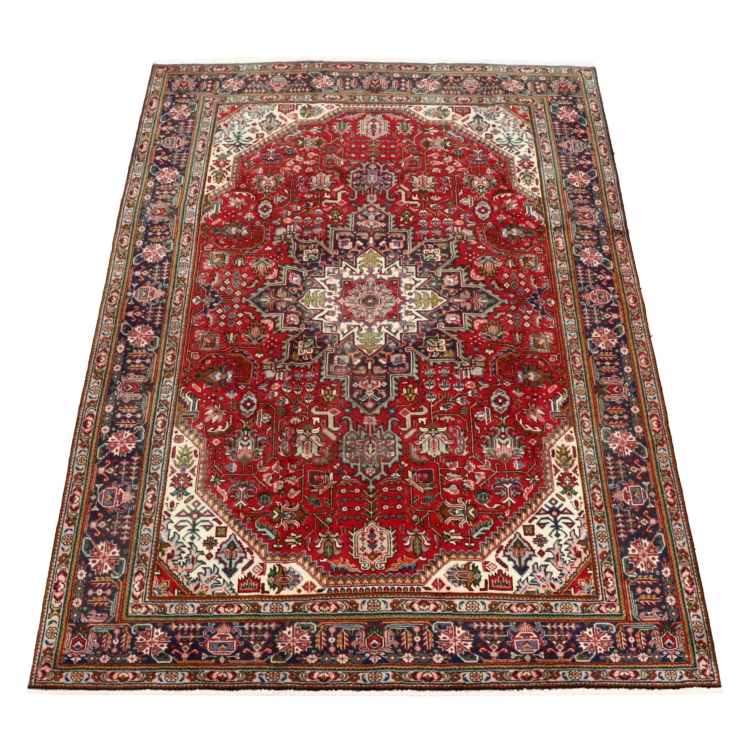 8' x 11'5 Hand-Knotted Persian Heriz Area Rug