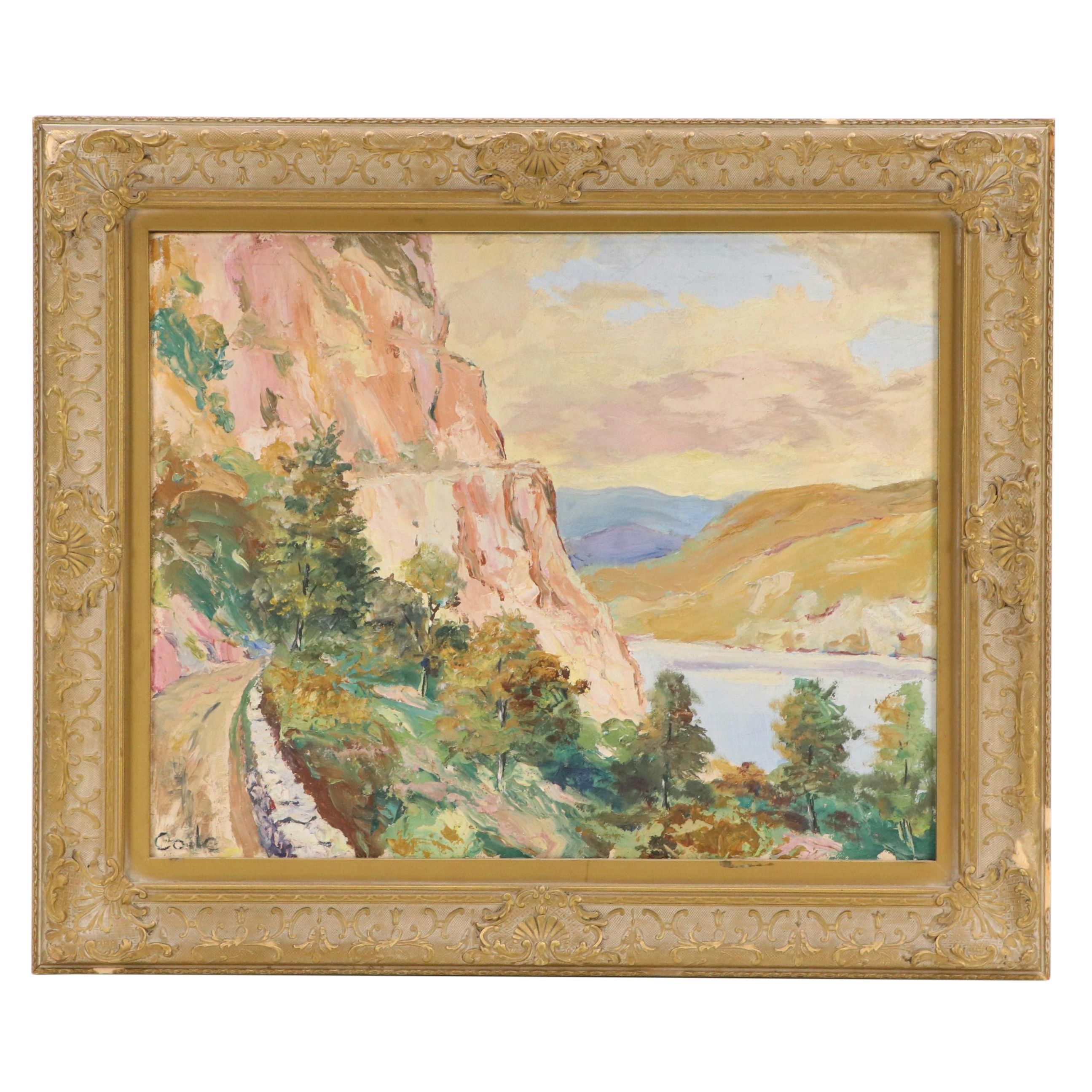 Gaile Landscape Oil Painting "Storm King Highway"