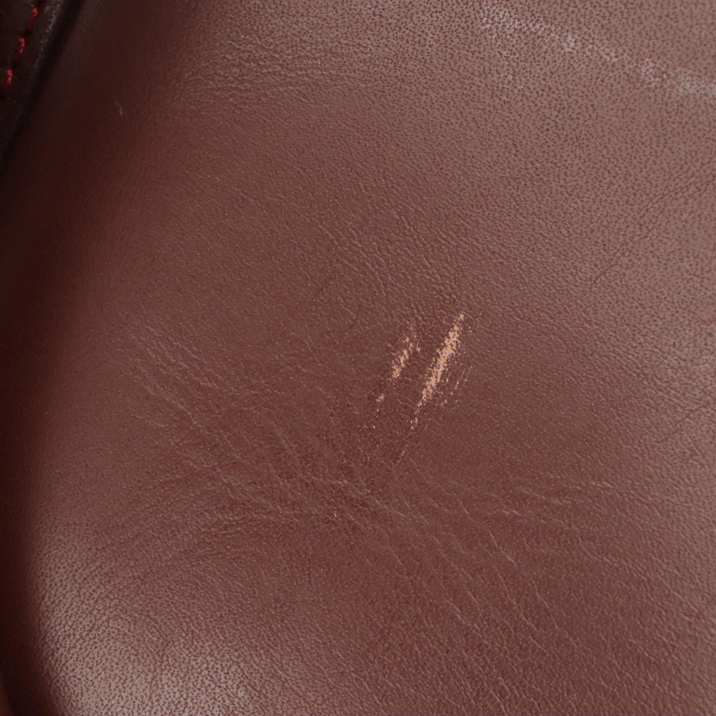 Cartier Must de Cartier Boston Satchel in Burgundy Leather