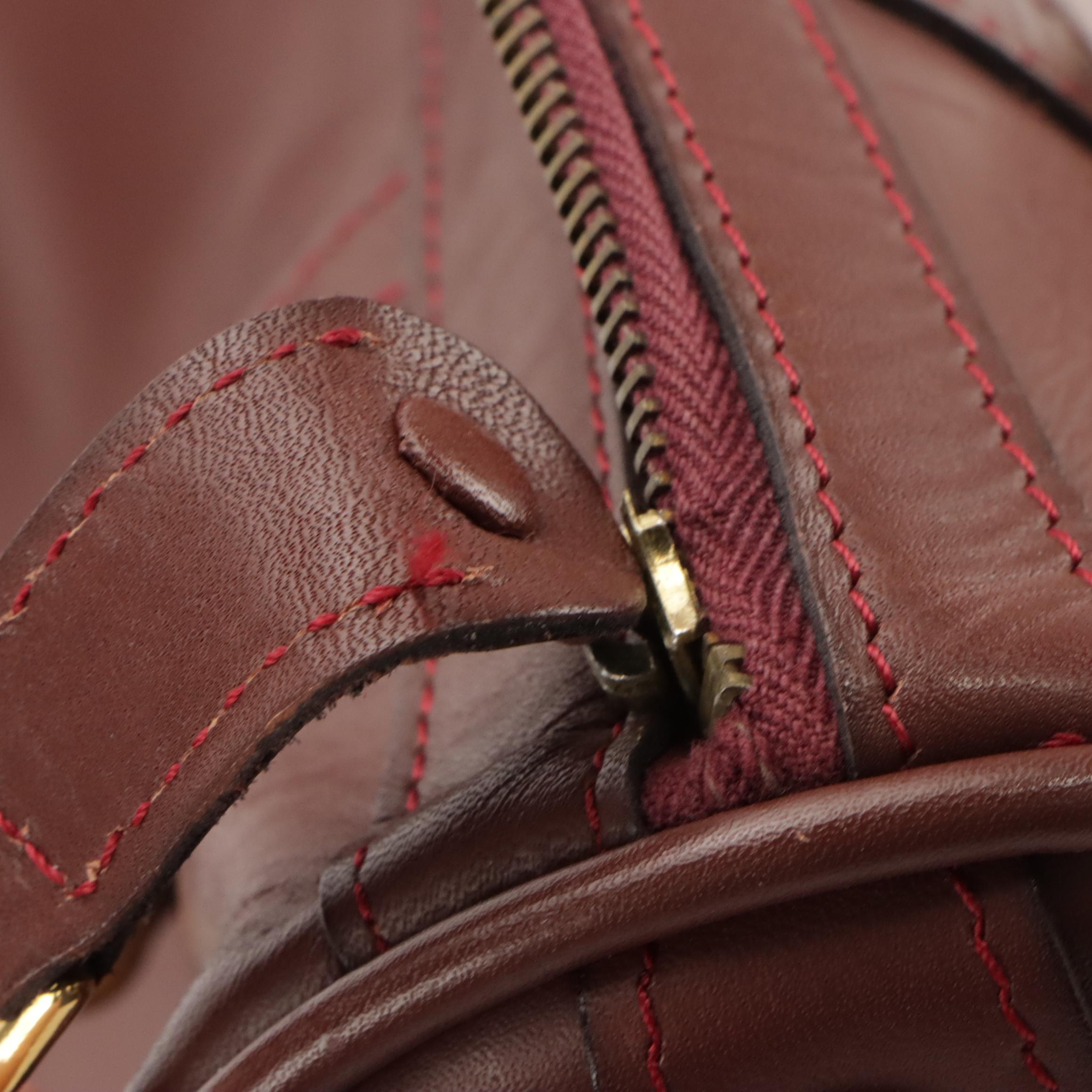 Cartier Must de Cartier Boston Satchel in Burgundy Leather