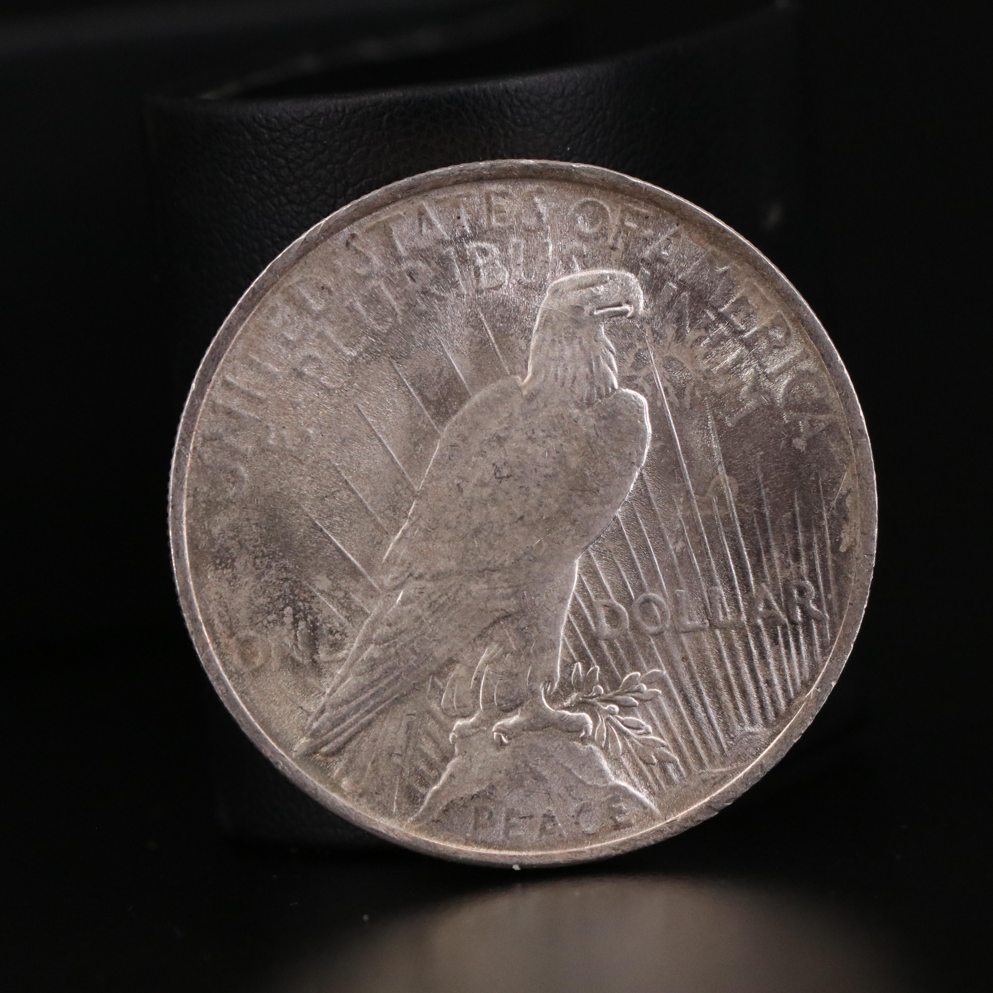 Three U.S. Silver Peace Dollars 1923, 1924, and 1925