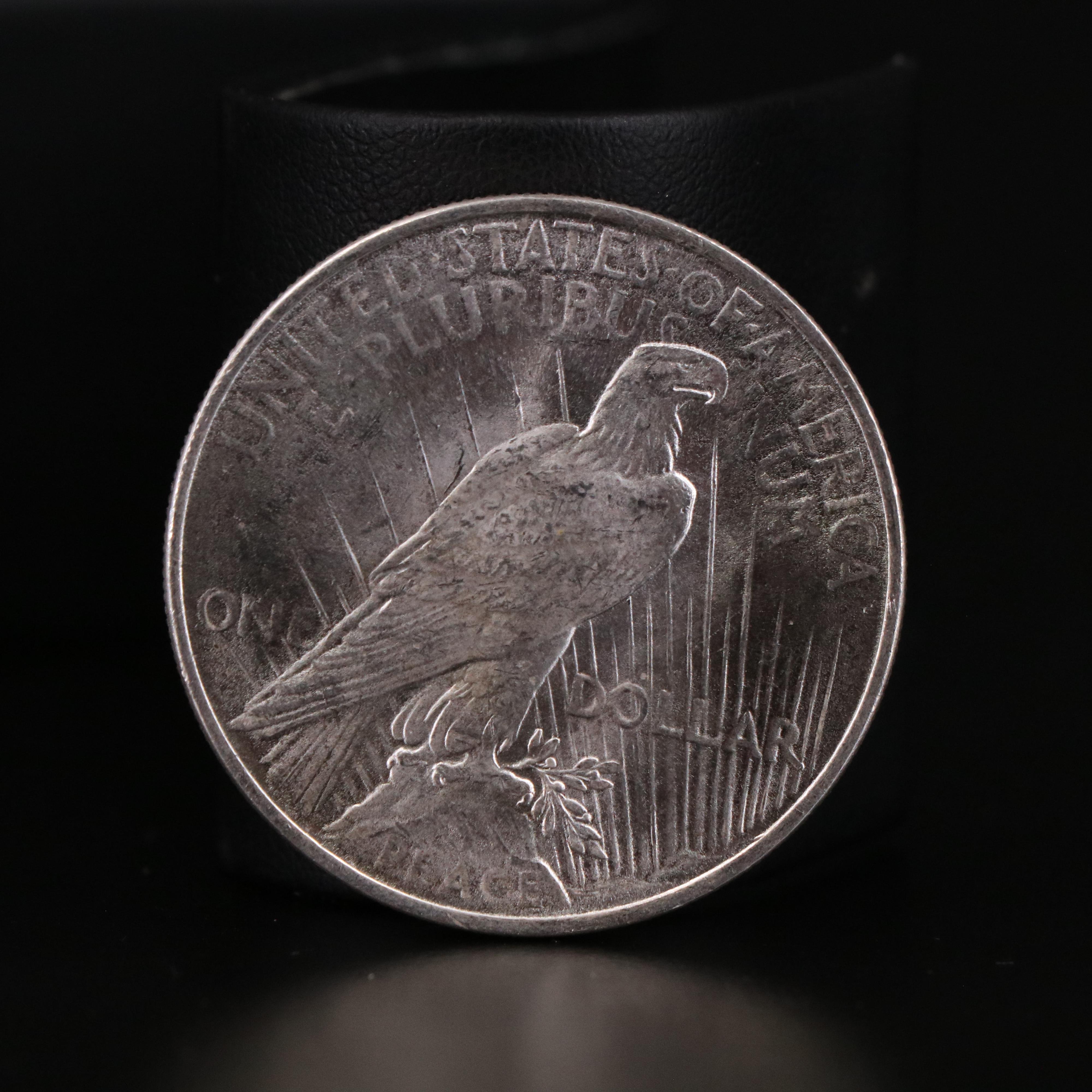 Three U.S. Silver Peace Dollars 1923, 1924, and 1925