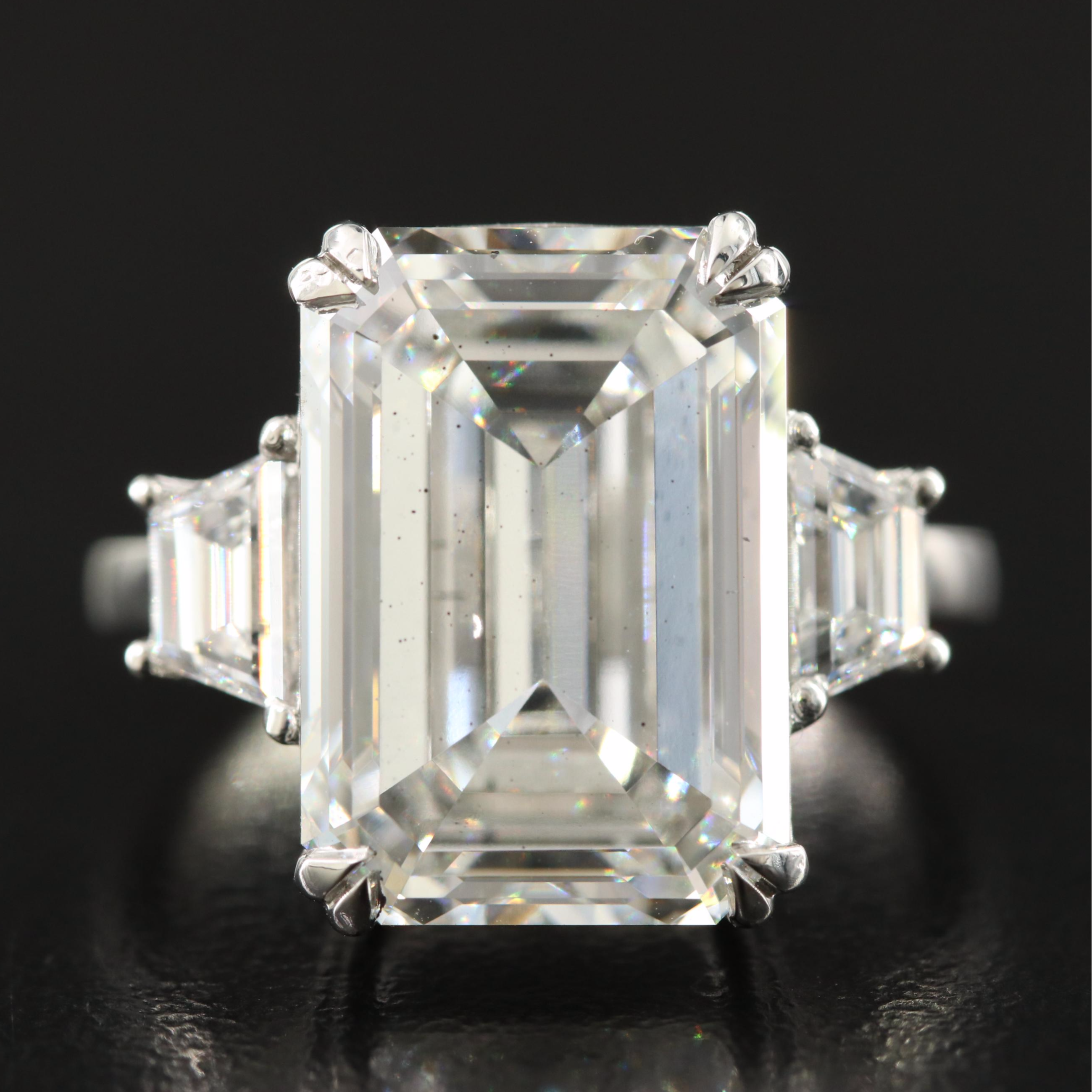 Platinum 10.78 CTW Lab Grown Diamond Ring with IGI Report