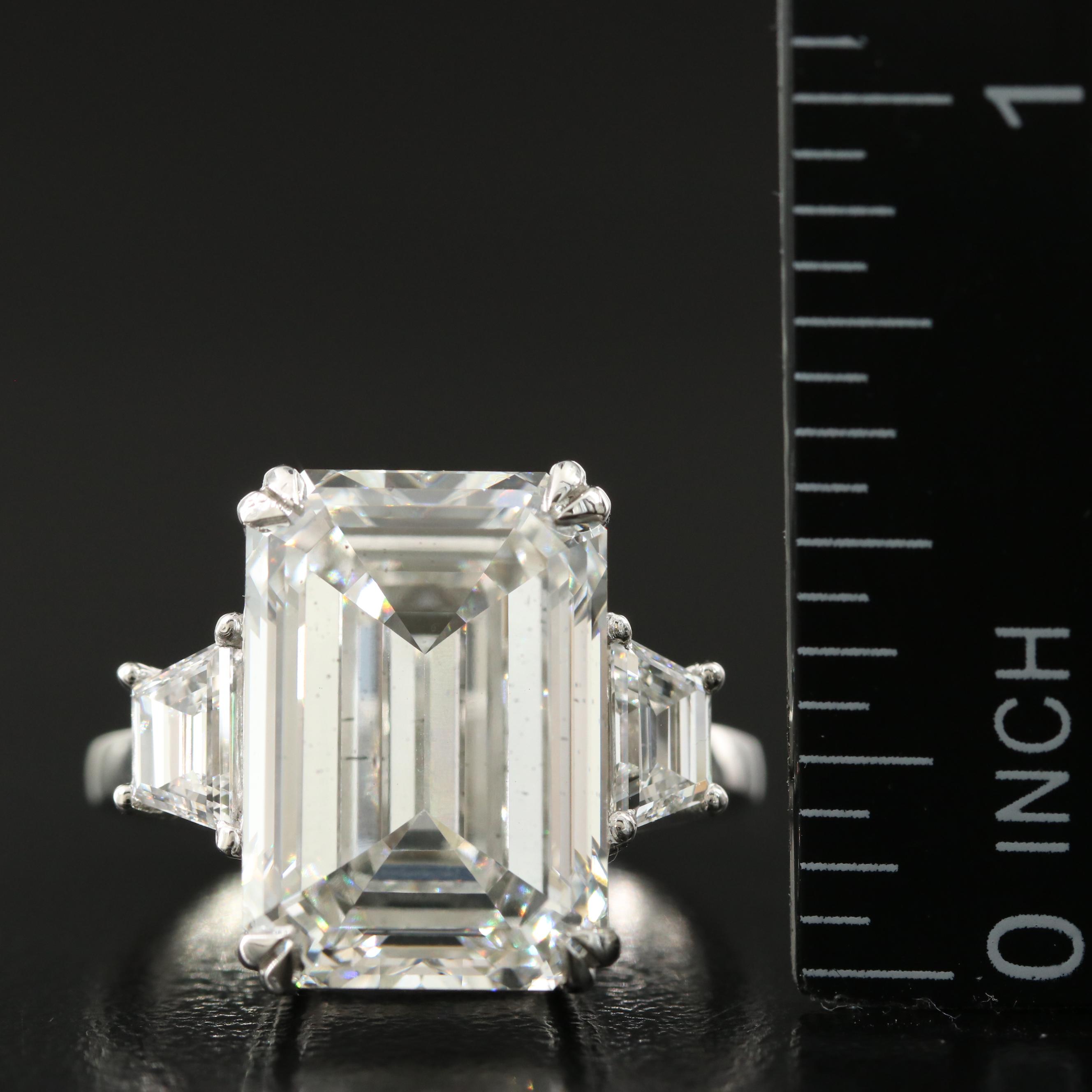 Platinum 10.78 CTW Lab Grown Diamond Ring with IGI Report