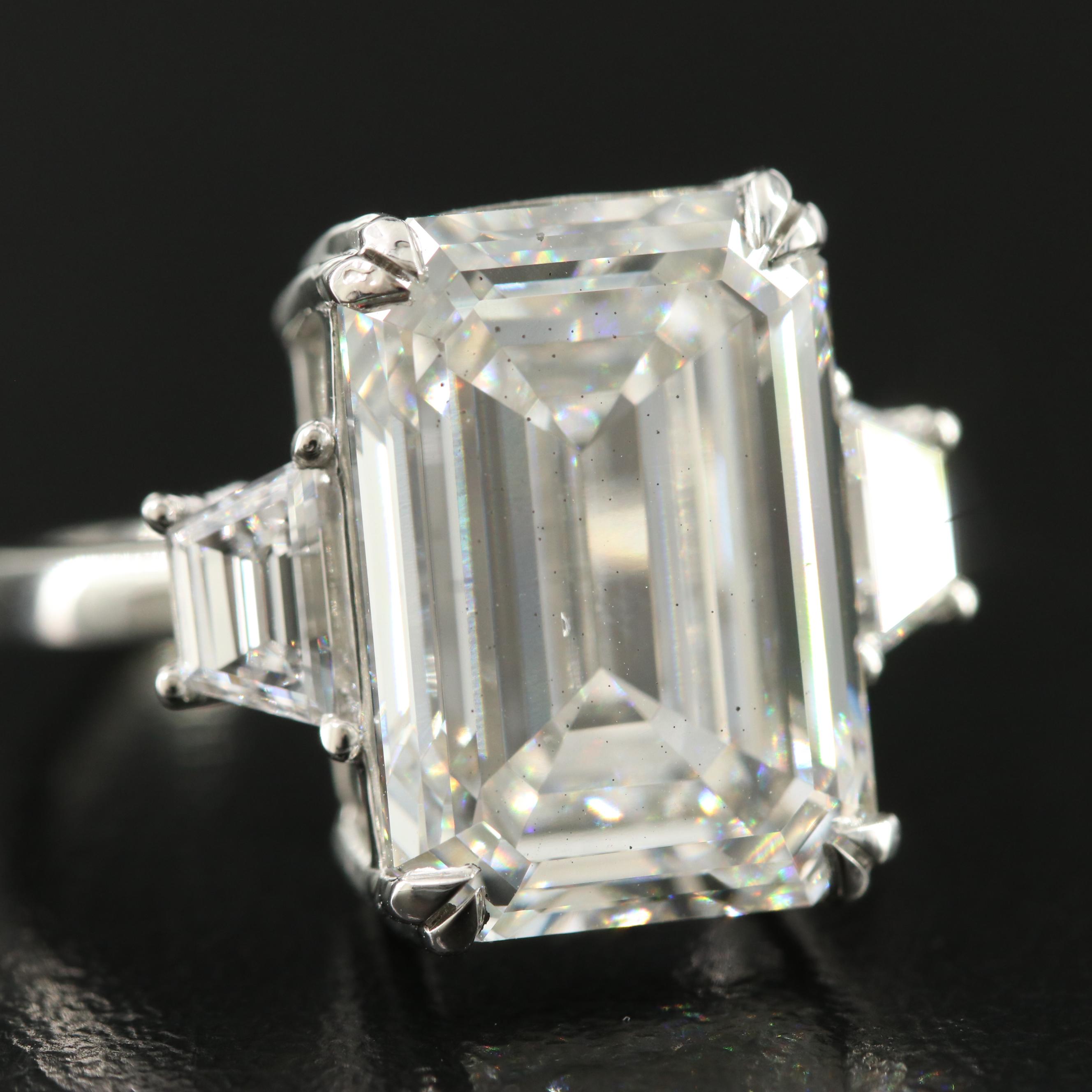 Platinum 10.78 CTW Lab Grown Diamond Ring with IGI Report