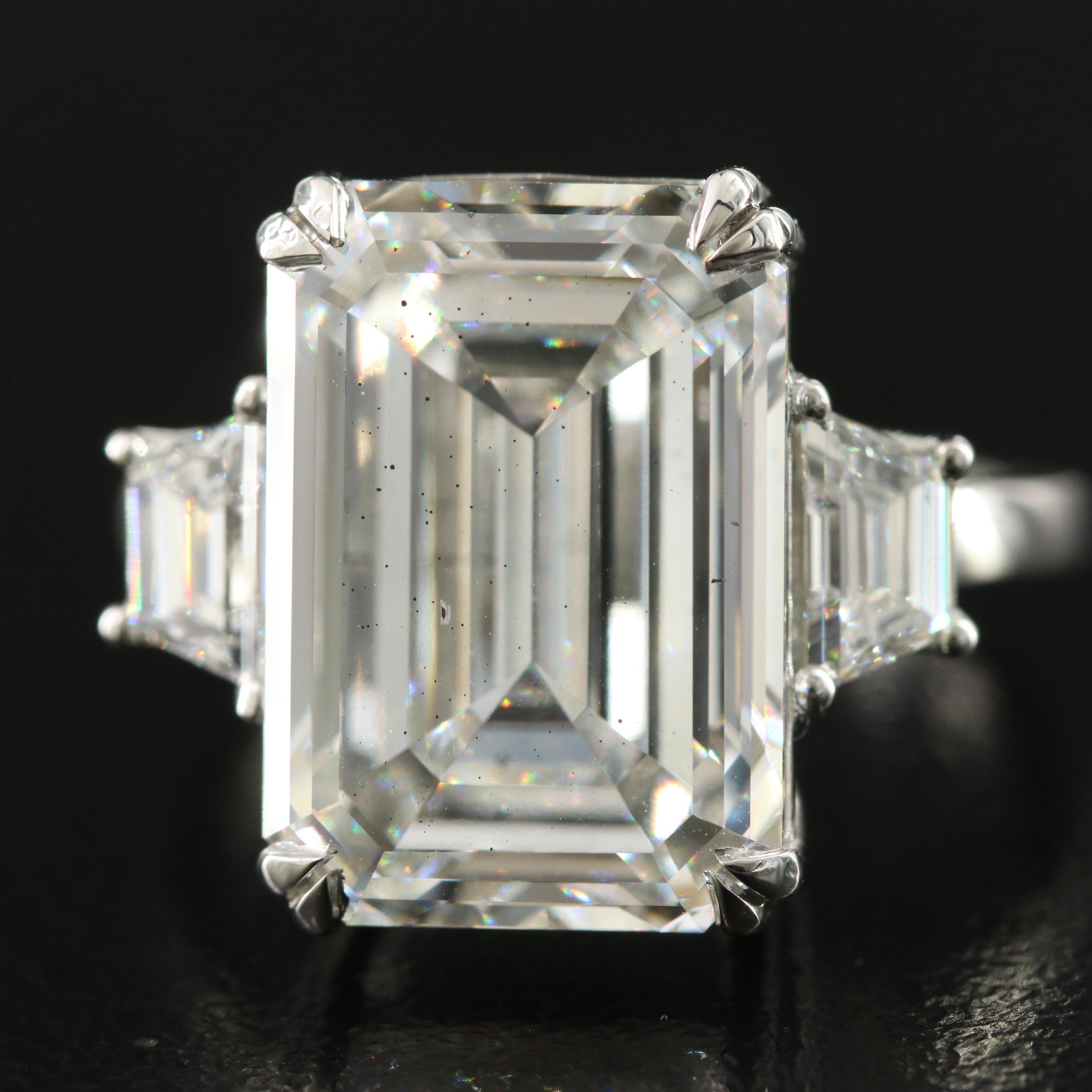 Platinum 10.78 CTW Lab Grown Diamond Ring with IGI Report