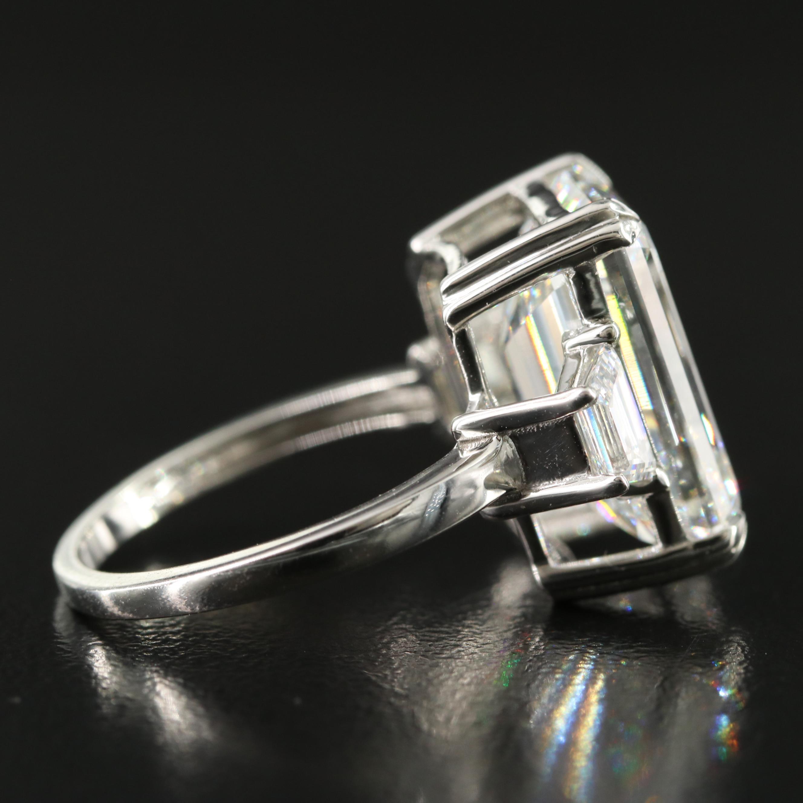 Platinum 10.78 CTW Lab Grown Diamond Ring with IGI Report