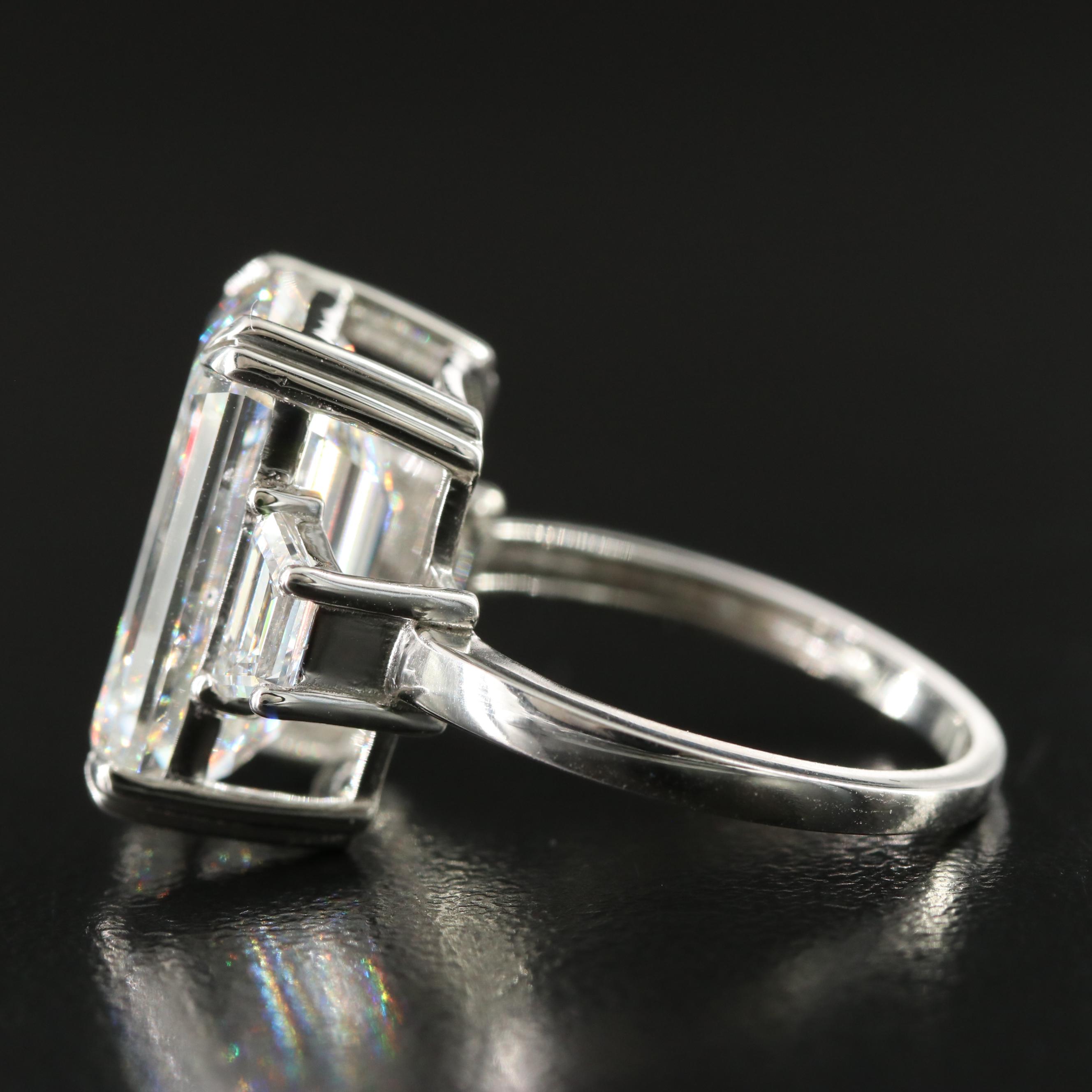 Platinum 10.78 CTW Lab Grown Diamond Ring with IGI Report