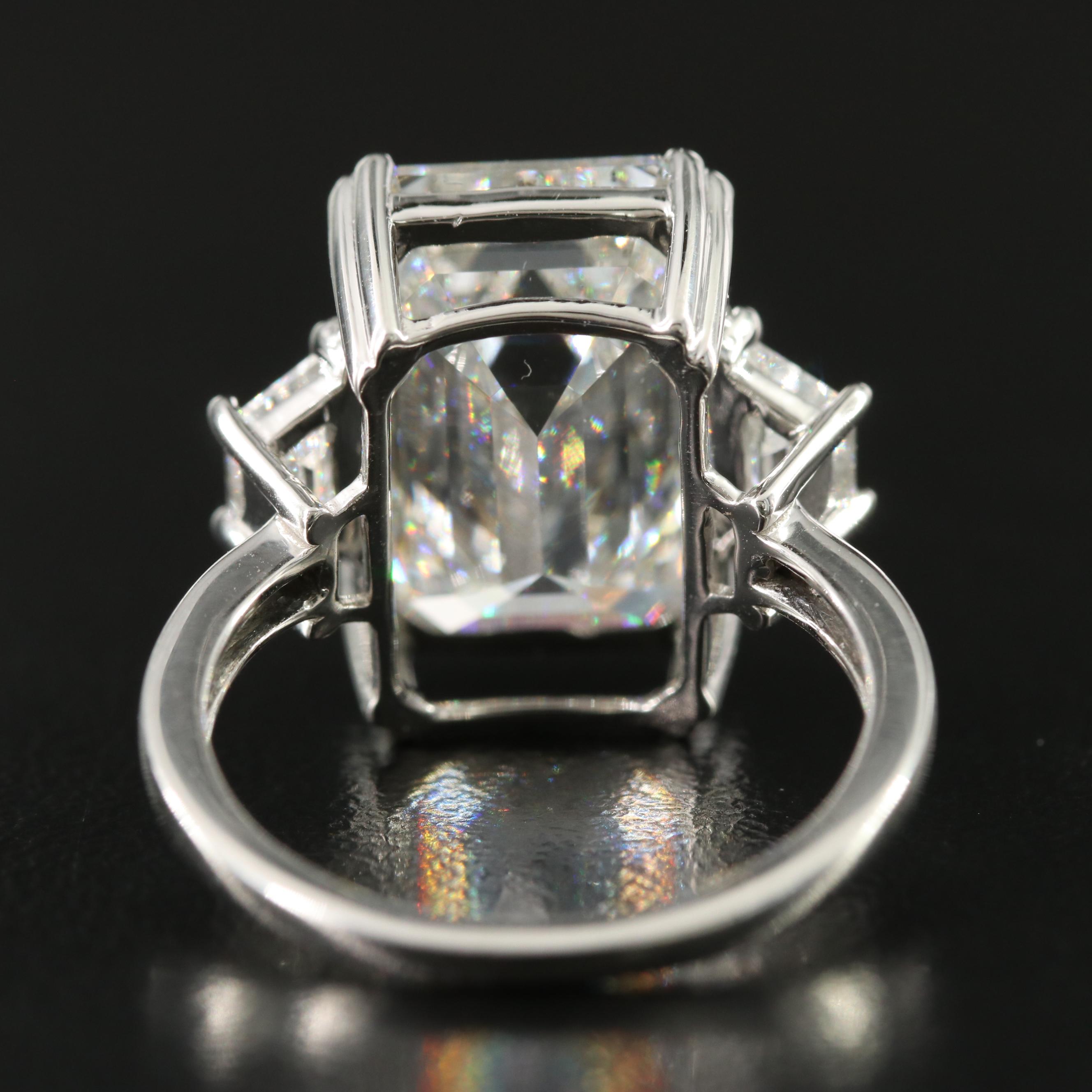 Platinum 10.78 CTW Lab Grown Diamond Ring with IGI Report