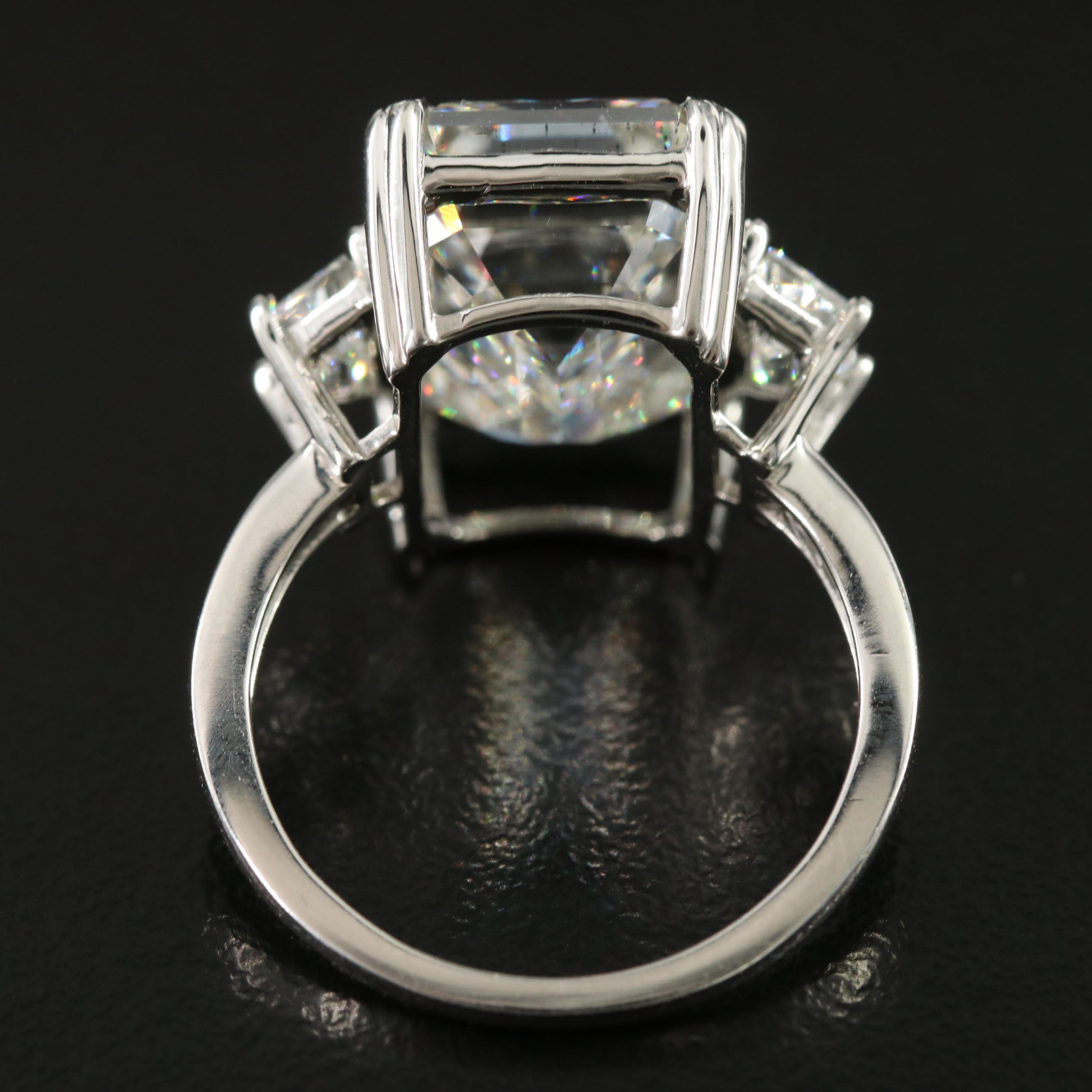 Platinum 10.78 CTW Lab Grown Diamond Ring with IGI Report