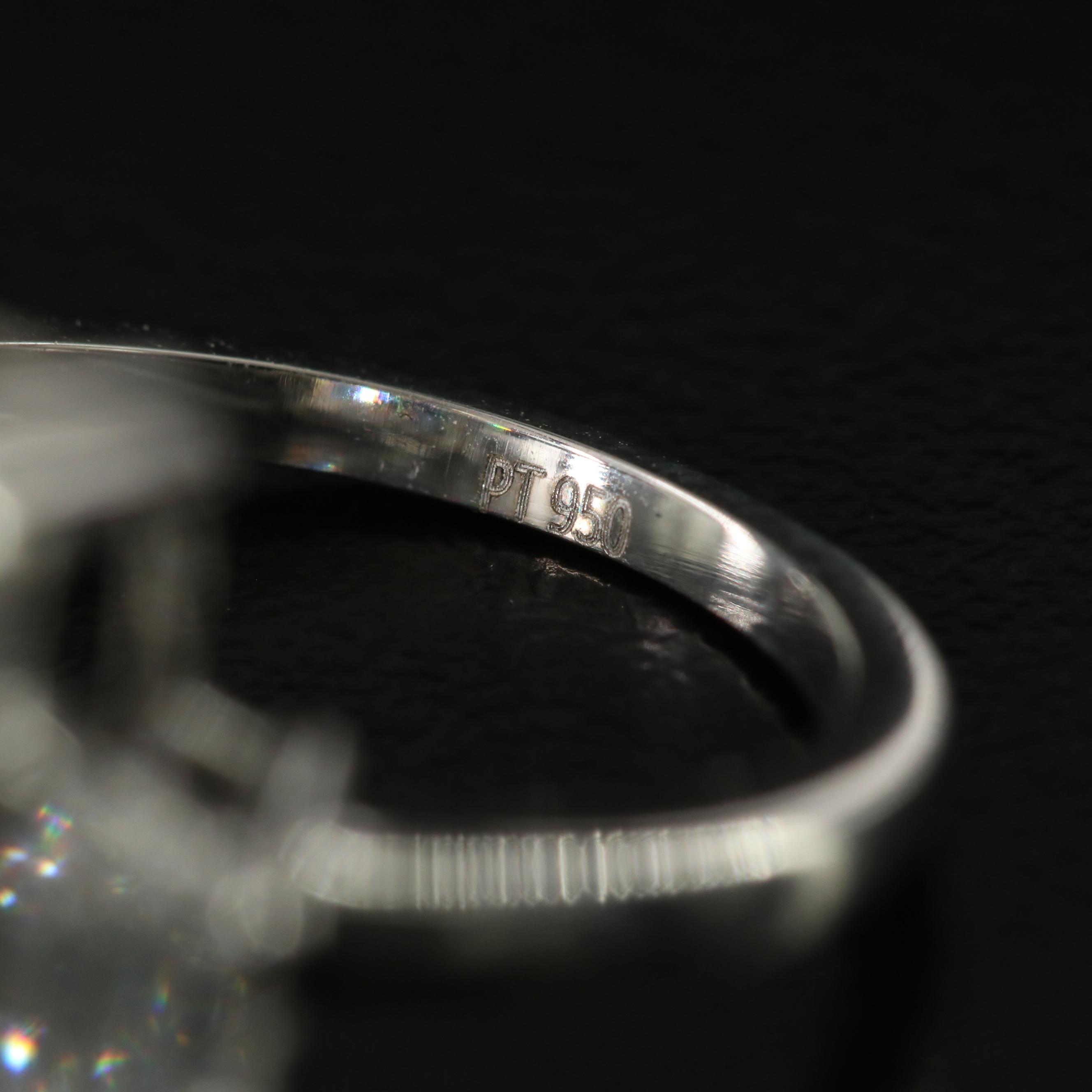 Platinum 10.78 CTW Lab Grown Diamond Ring with IGI Report