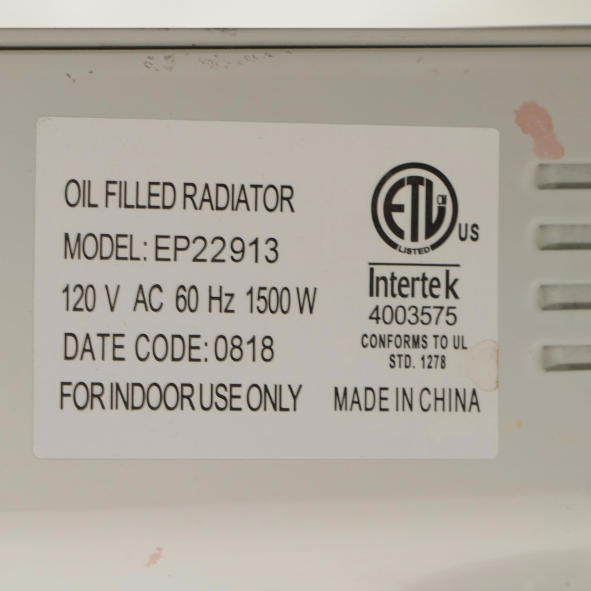 Costway Portable Oil Filled Space Heater