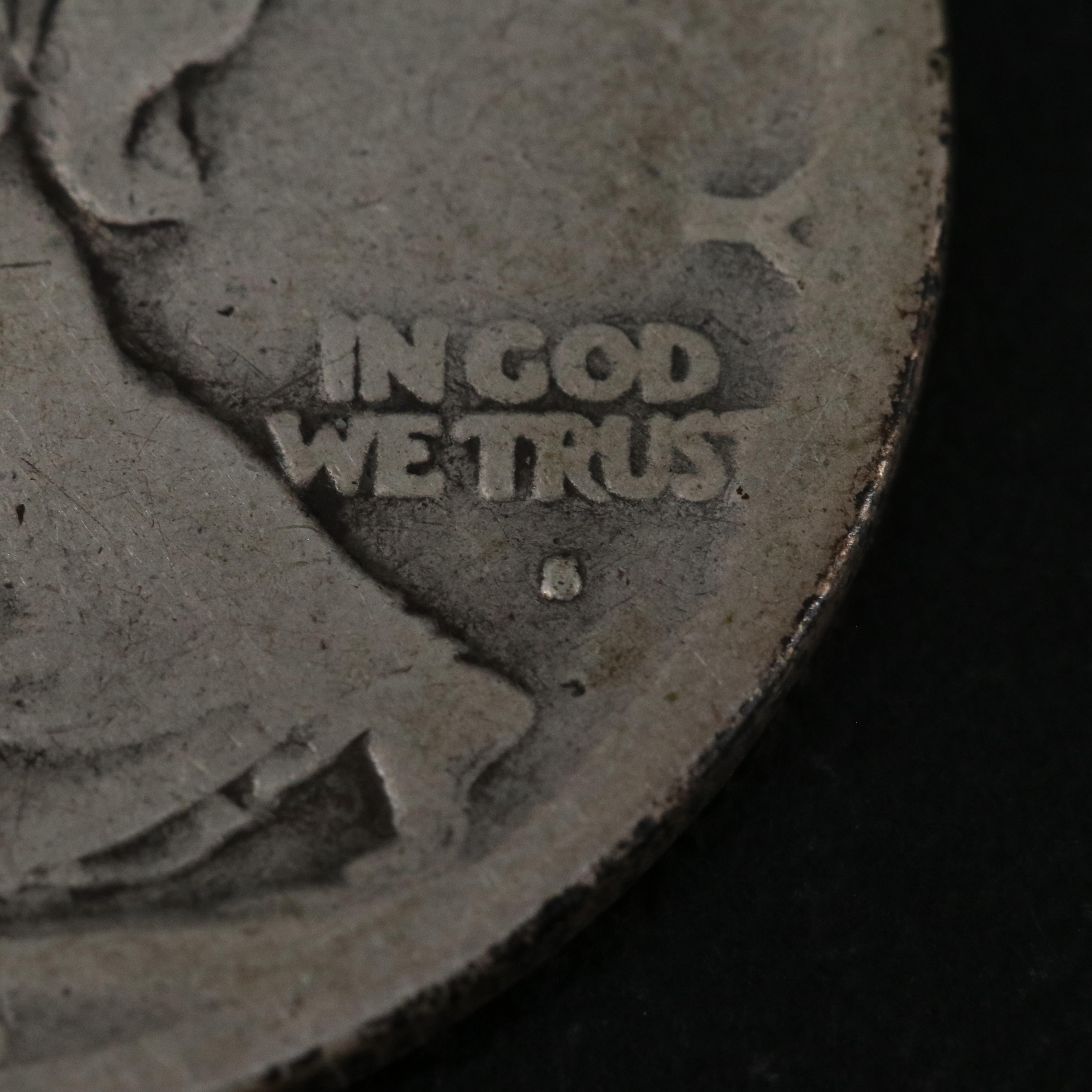 3 Walking Liberty Half Dollars, Obverse Mint Marks 1916-D, 1916-S, and 1917-S