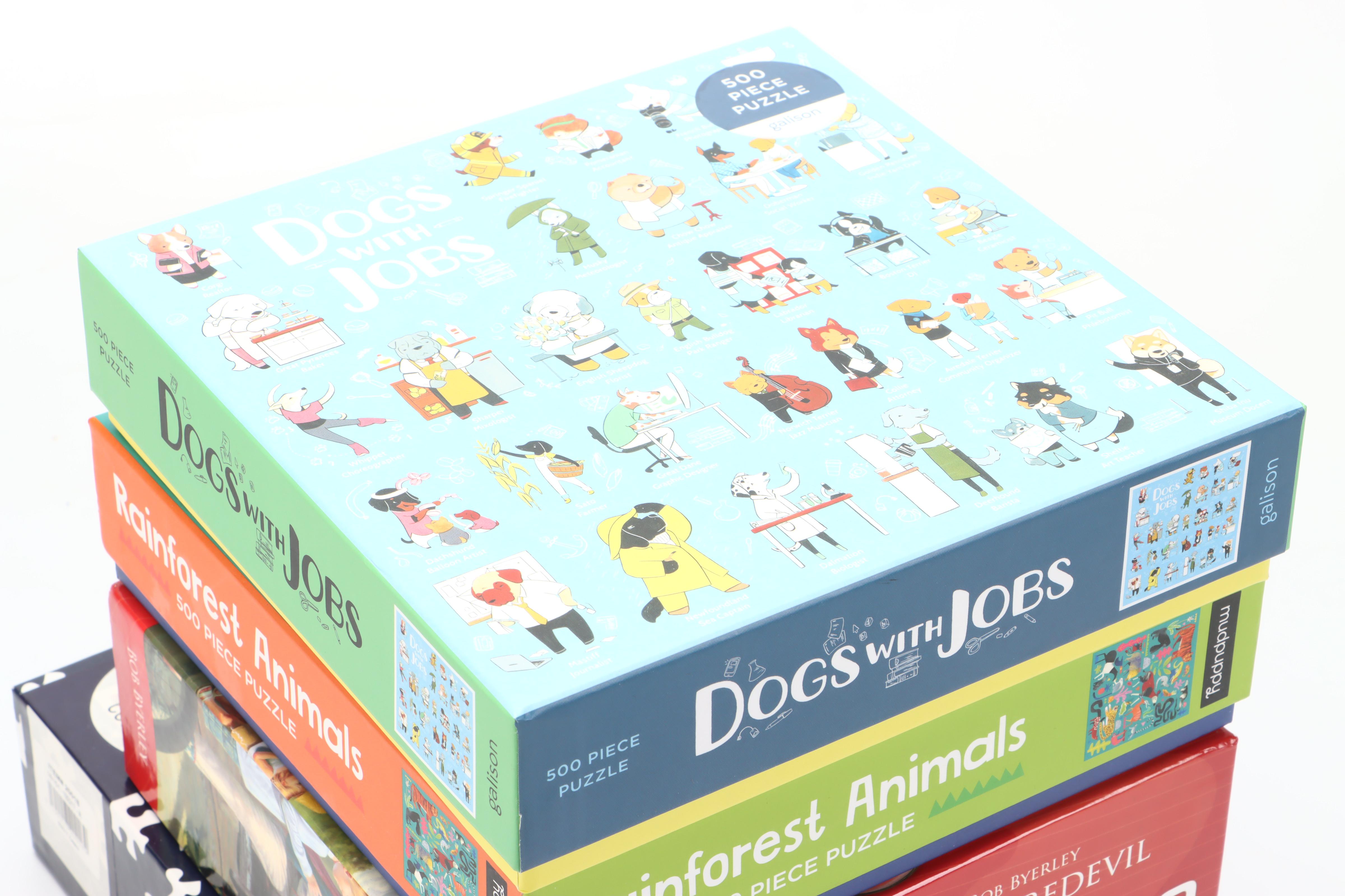 Buffalo "Songbird Menagerie," Galison "Dogs with Jobs" and More Puzzles