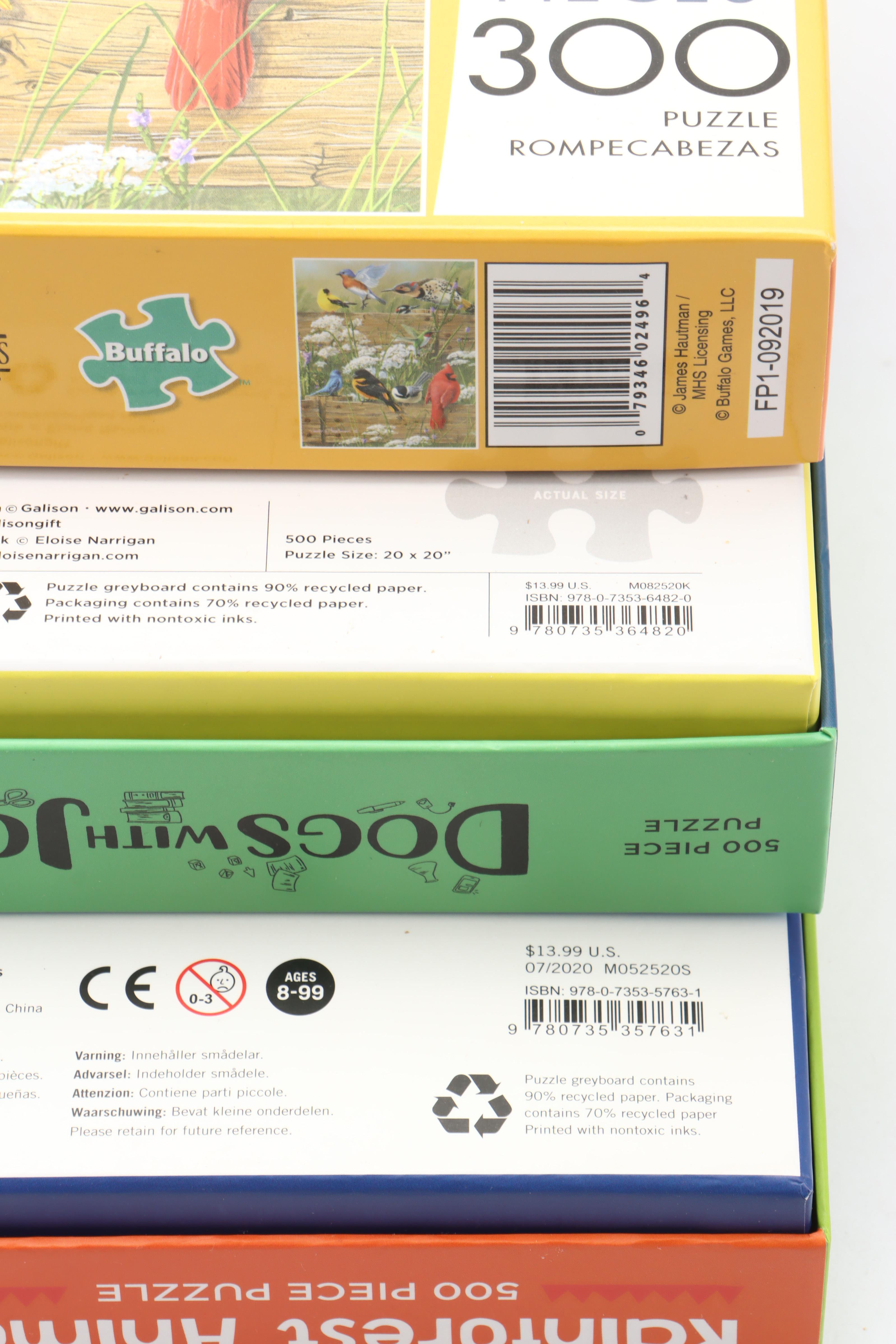 Buffalo "Songbird Menagerie," Galison "Dogs with Jobs" and More Puzzles