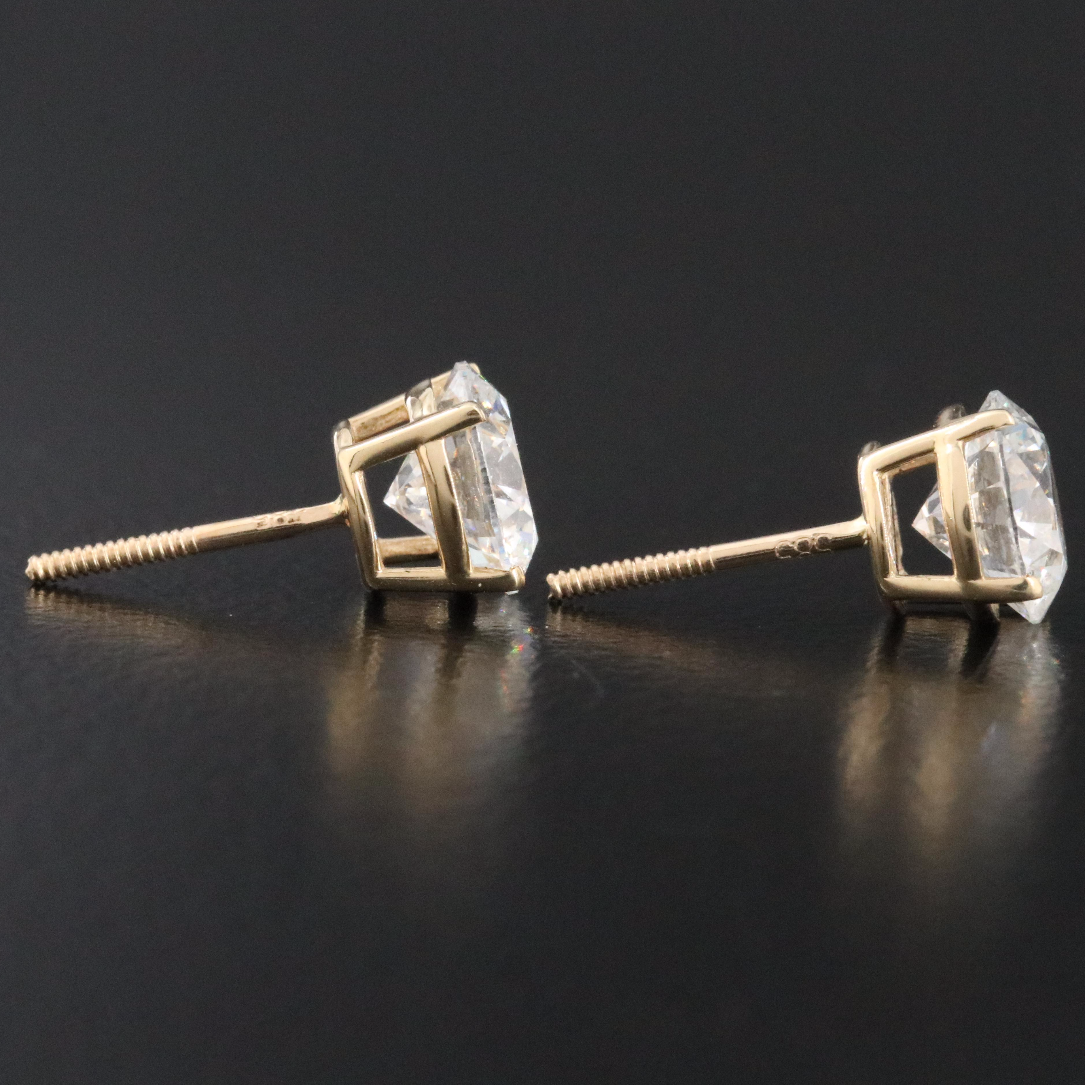 14K 2.0 CTW Lab Grown Diamond Earrings