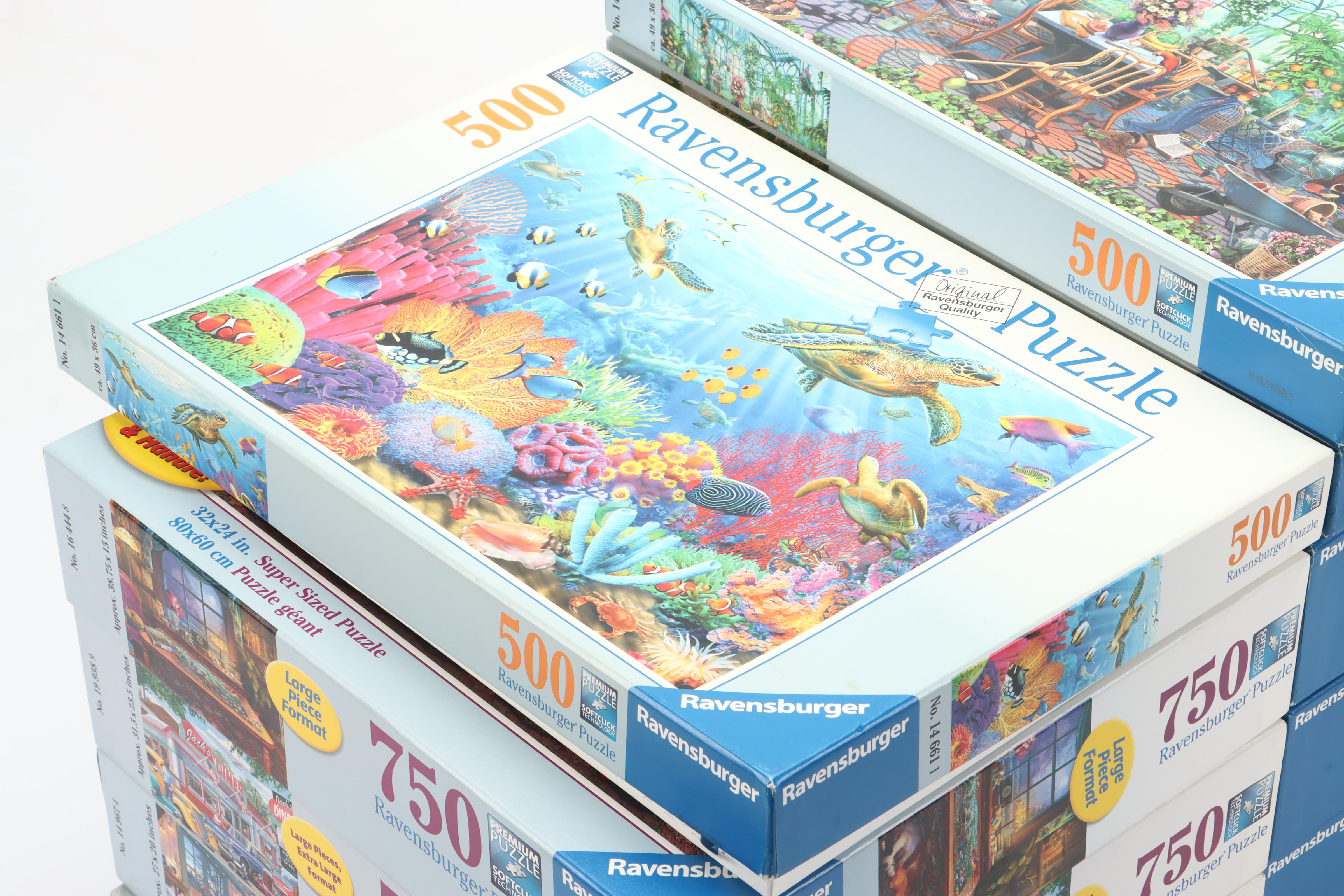 Ravensburger "Greenhouse Mornings," "Tropical Waters" and More Puzzles
