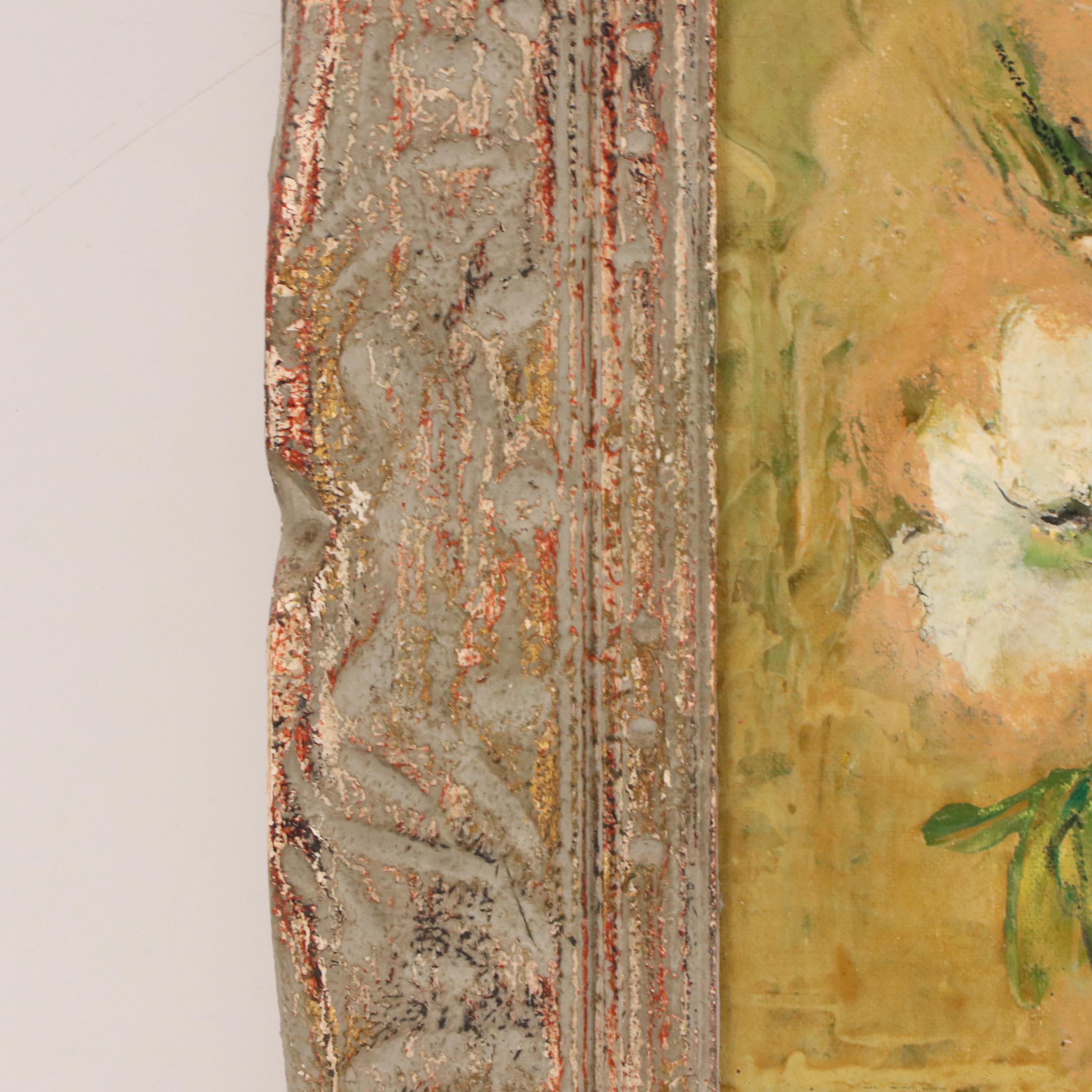 Floral Still Life Oil Painting, Mid-20th Century