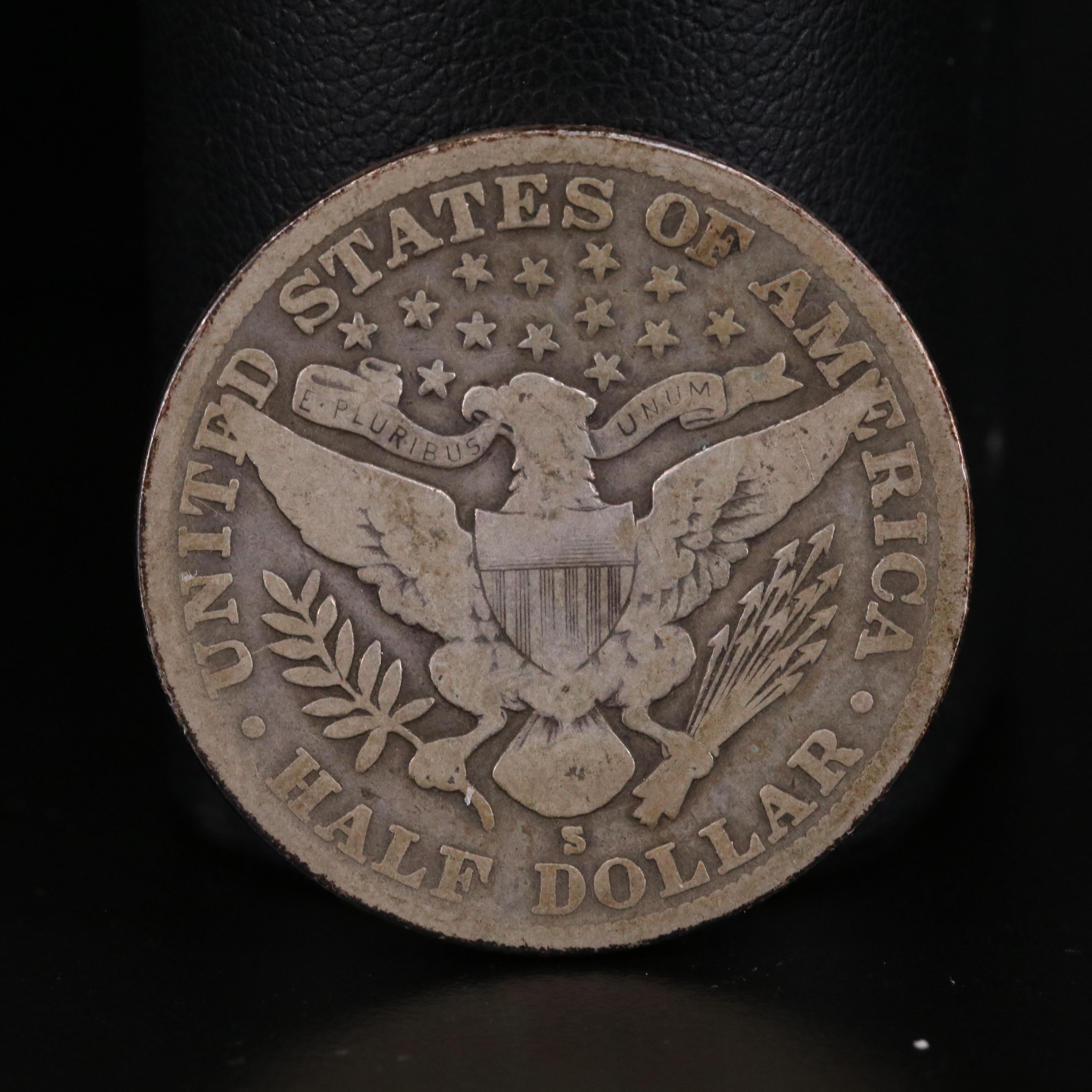 Group of Eight Silver Barber Half Dollars Including a 1901-O