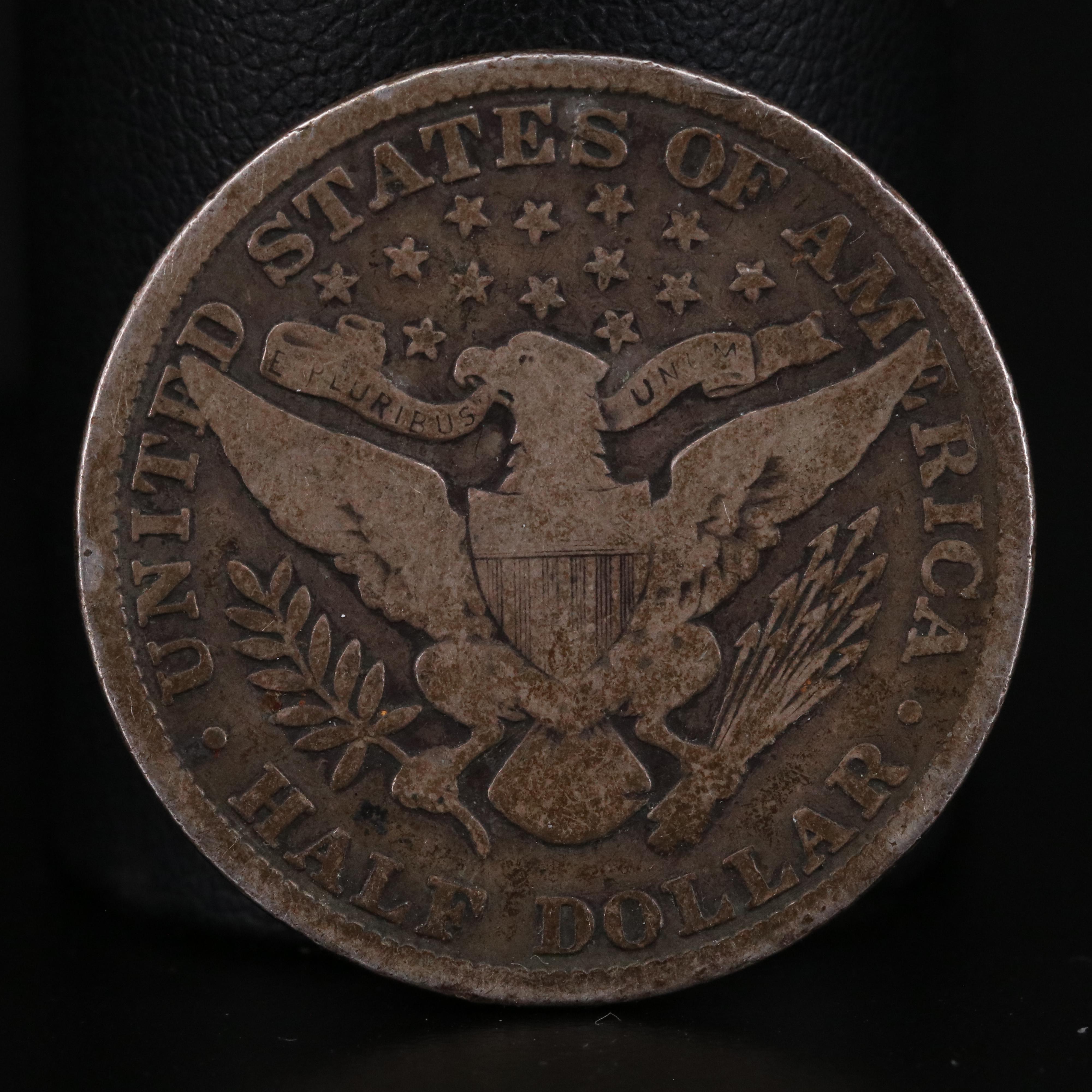 Group of Eight Silver Barber Half Dollars Including a 1901-O