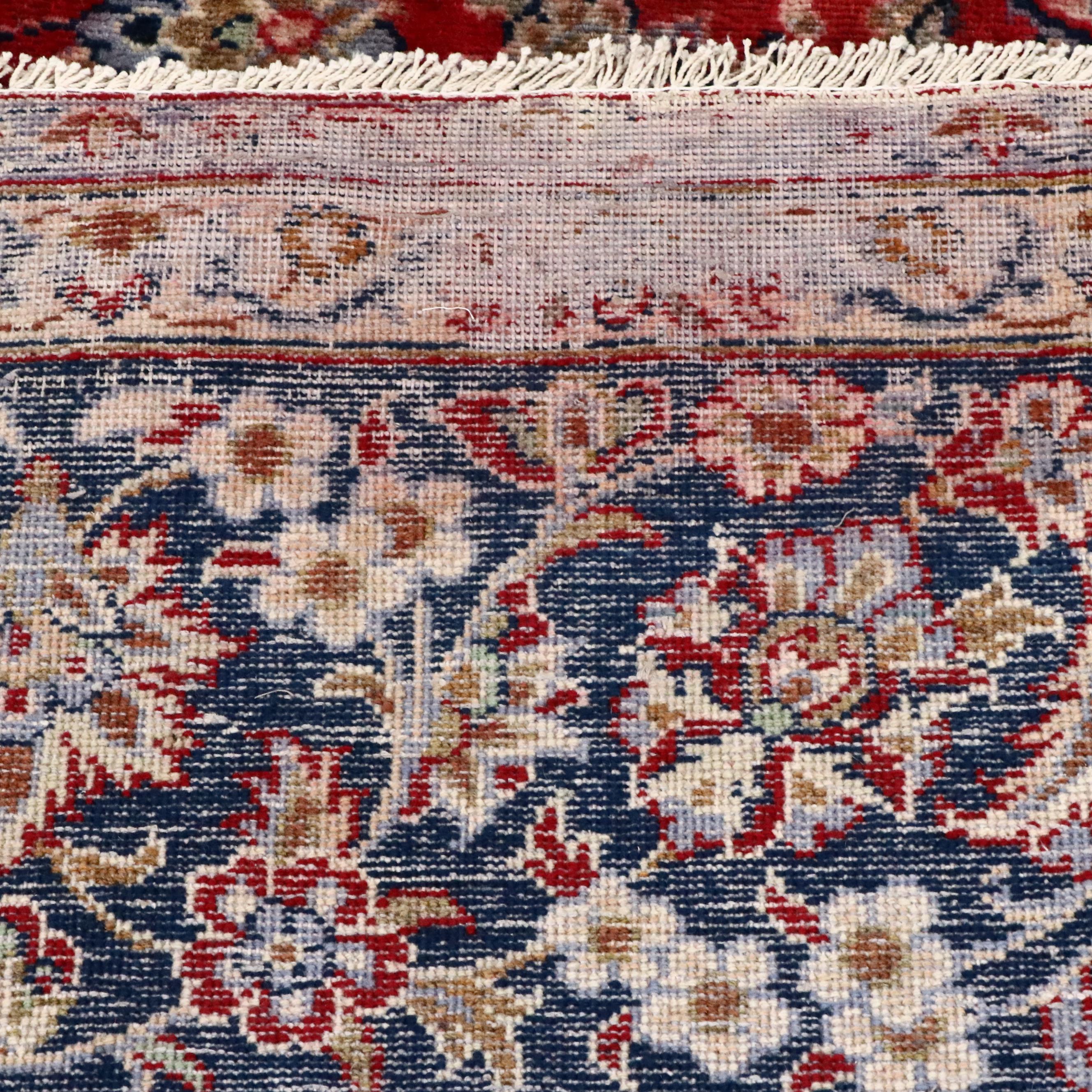 8'11 x 12'11 Hand-Knotted Persian Mashhad Room-Sized Rug