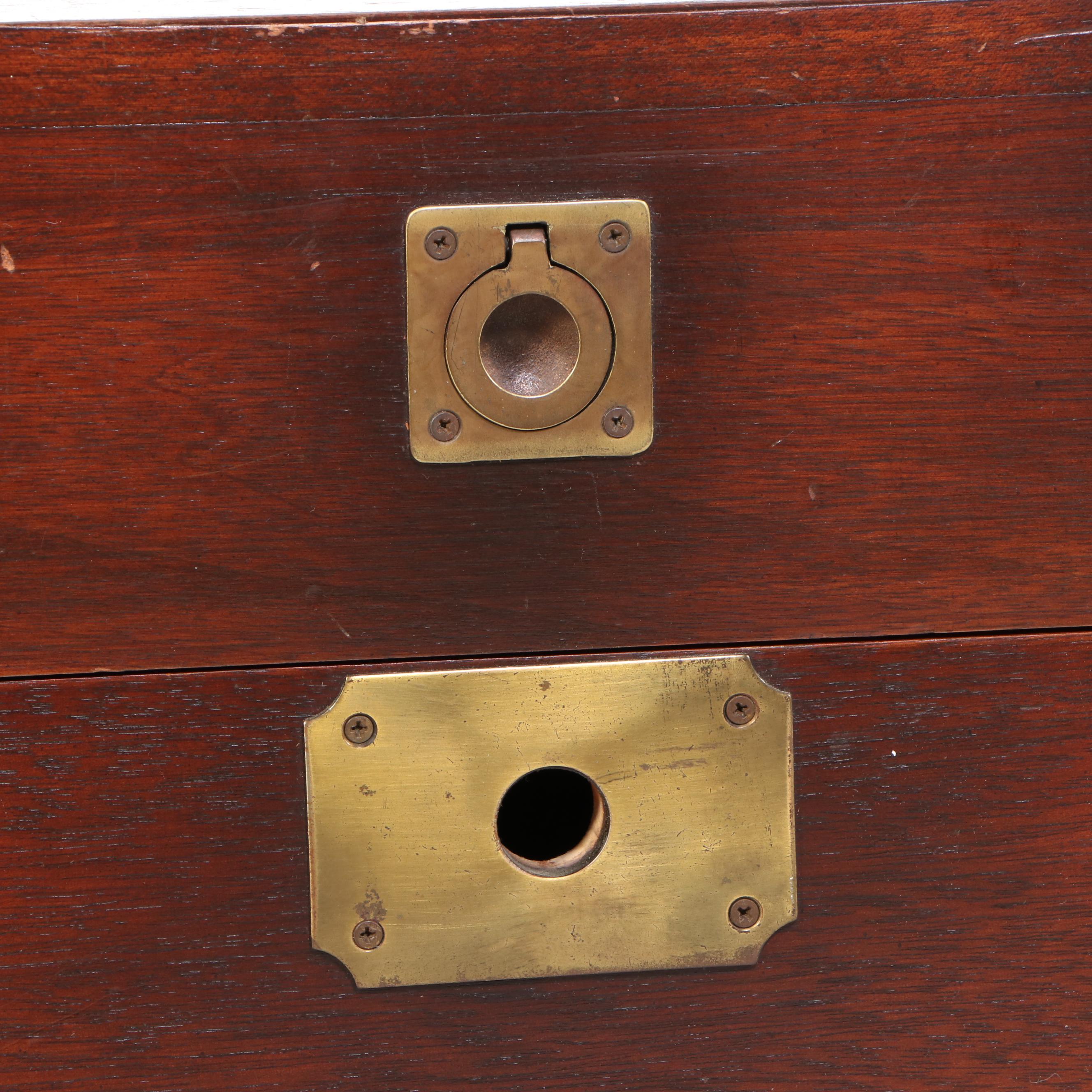 Lane Aroma-Tite Campaign Style Brass-Mounted Mahogany and Cedar Blanket Chest