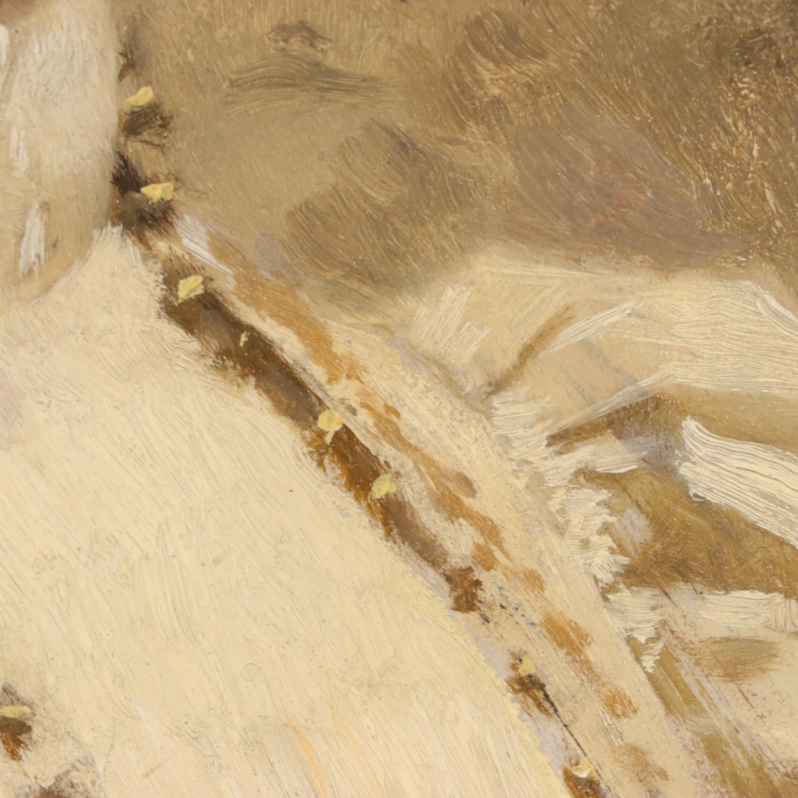 Julius Schmid Portrait Oil Painting of a Lady, Circa 1900