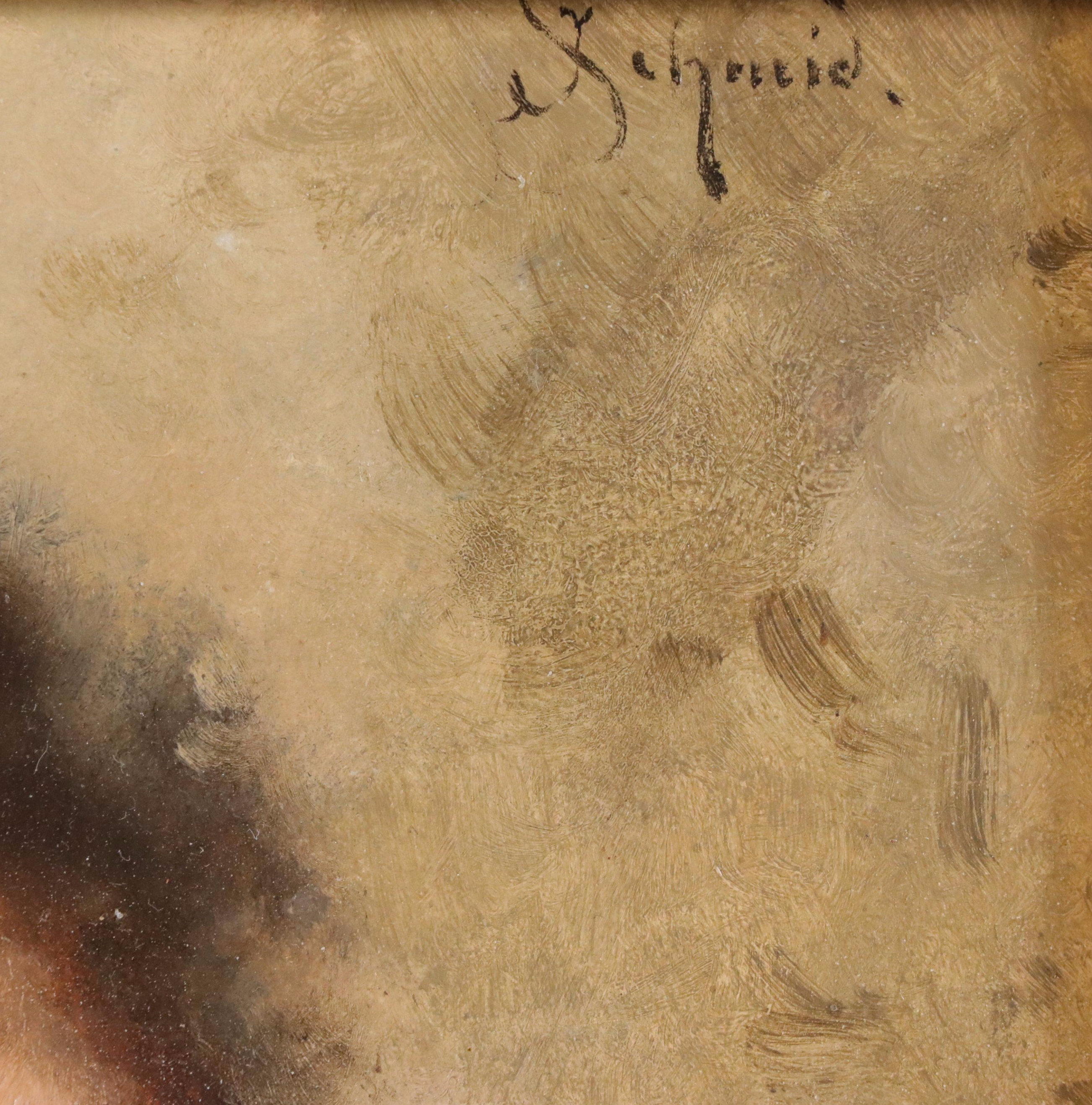 Julius Schmid Portrait Oil Painting of a Lady, Circa 1900