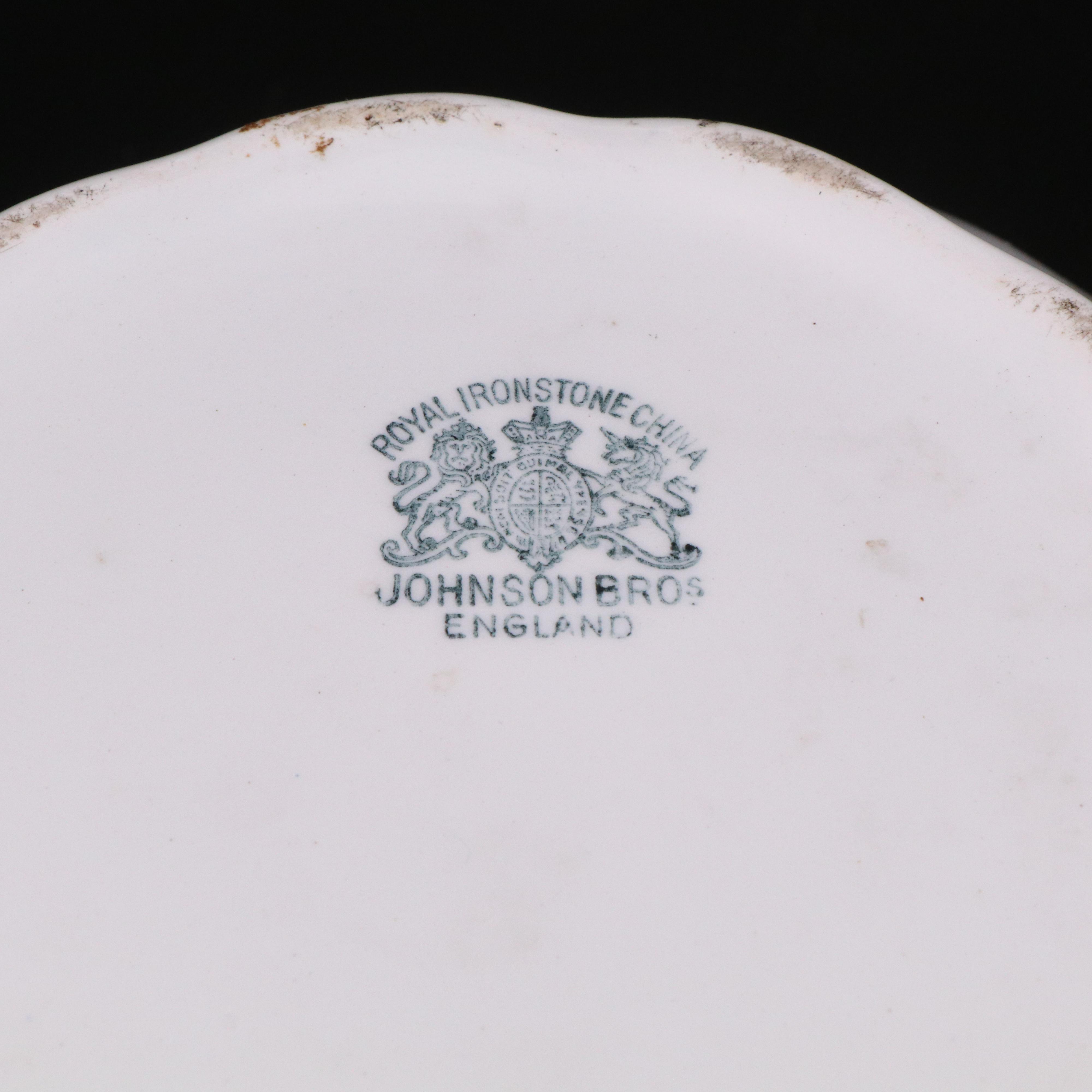 J & G Meakin Tureen with Other English Ironstone Chamber Pot and Soap Dish