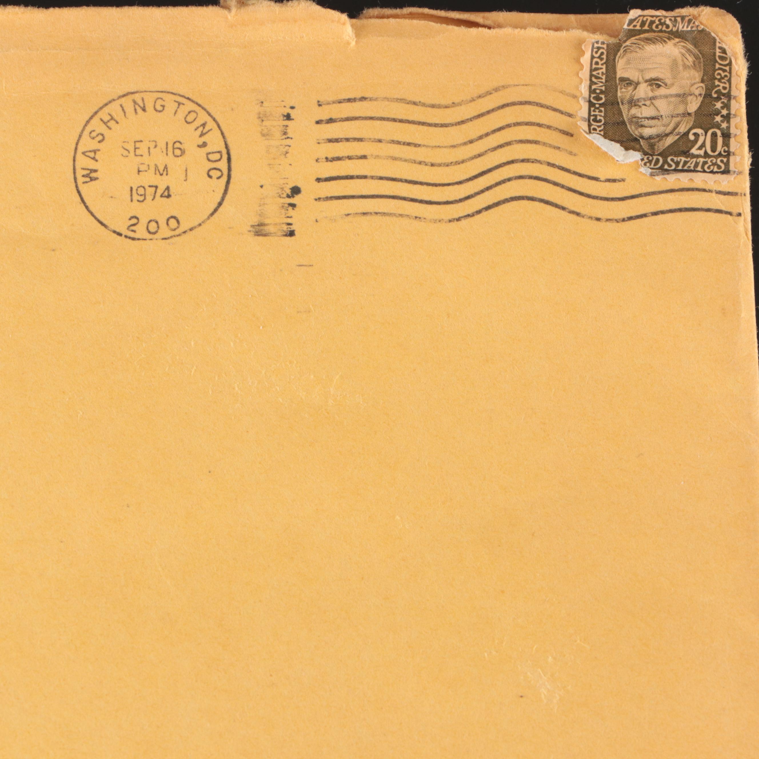 Gerald Ford Autopen Signed Award Certificate, 1974