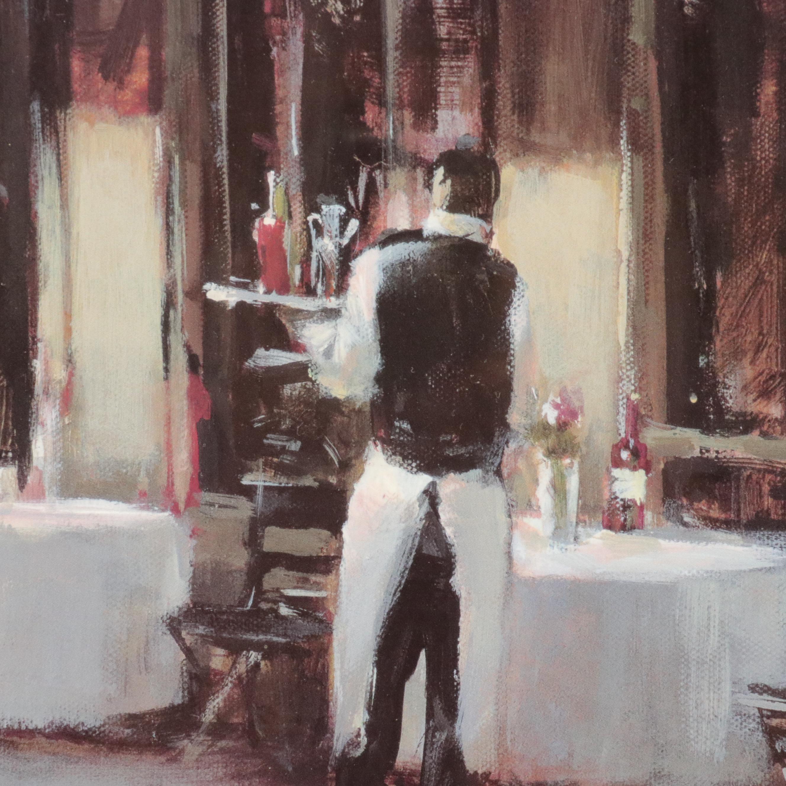 Offset Lithograph After Brent Heighton "Cafe Berlotti"